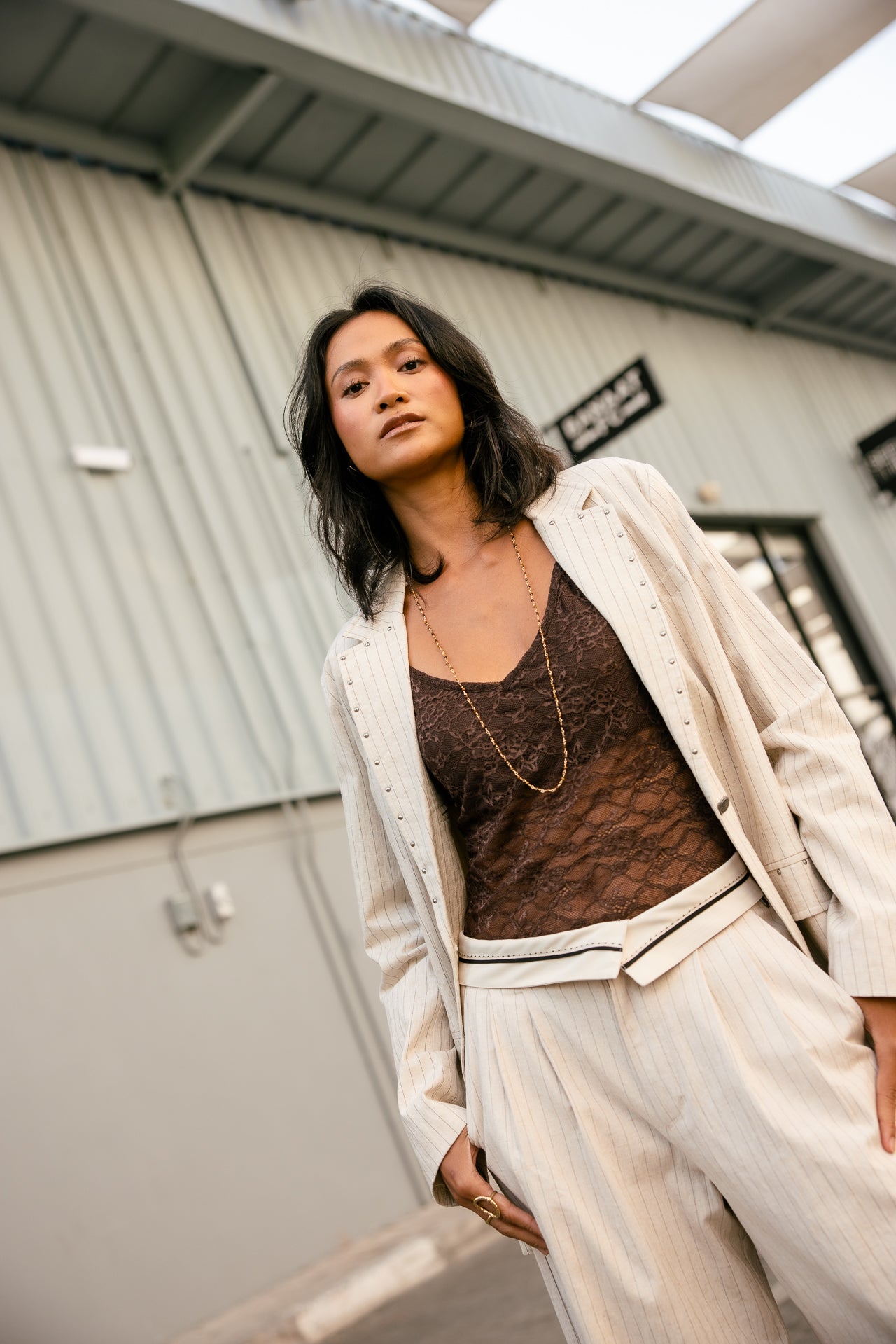 
              

Blazer large Femme Maria Lovina pearled ivory | Freeman T. Porter
            