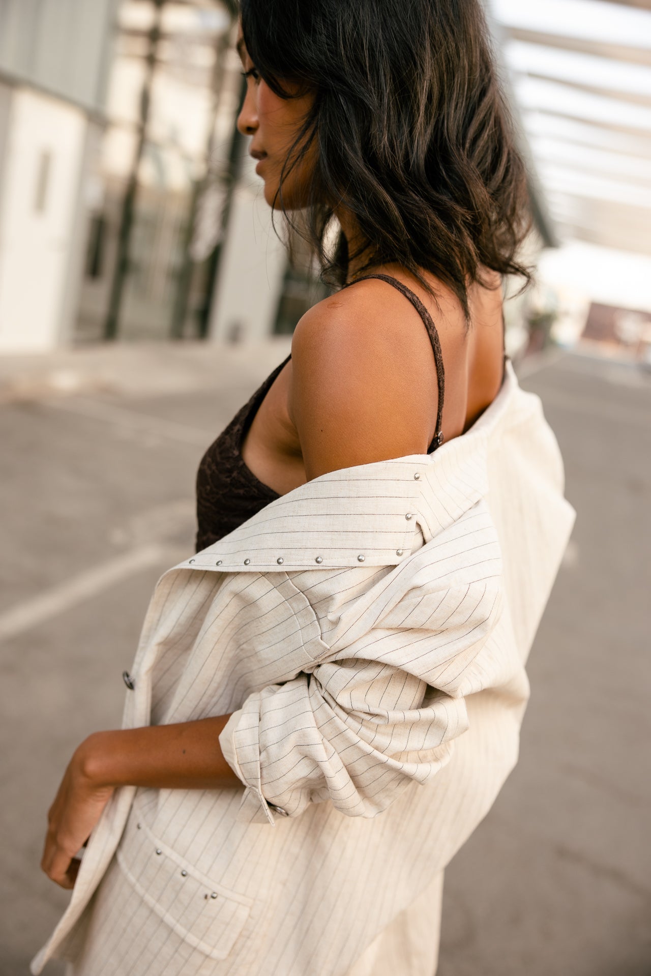 

Oversize-Blazer Damen Maria Lovina pearled ivory | Freeman T. Porter