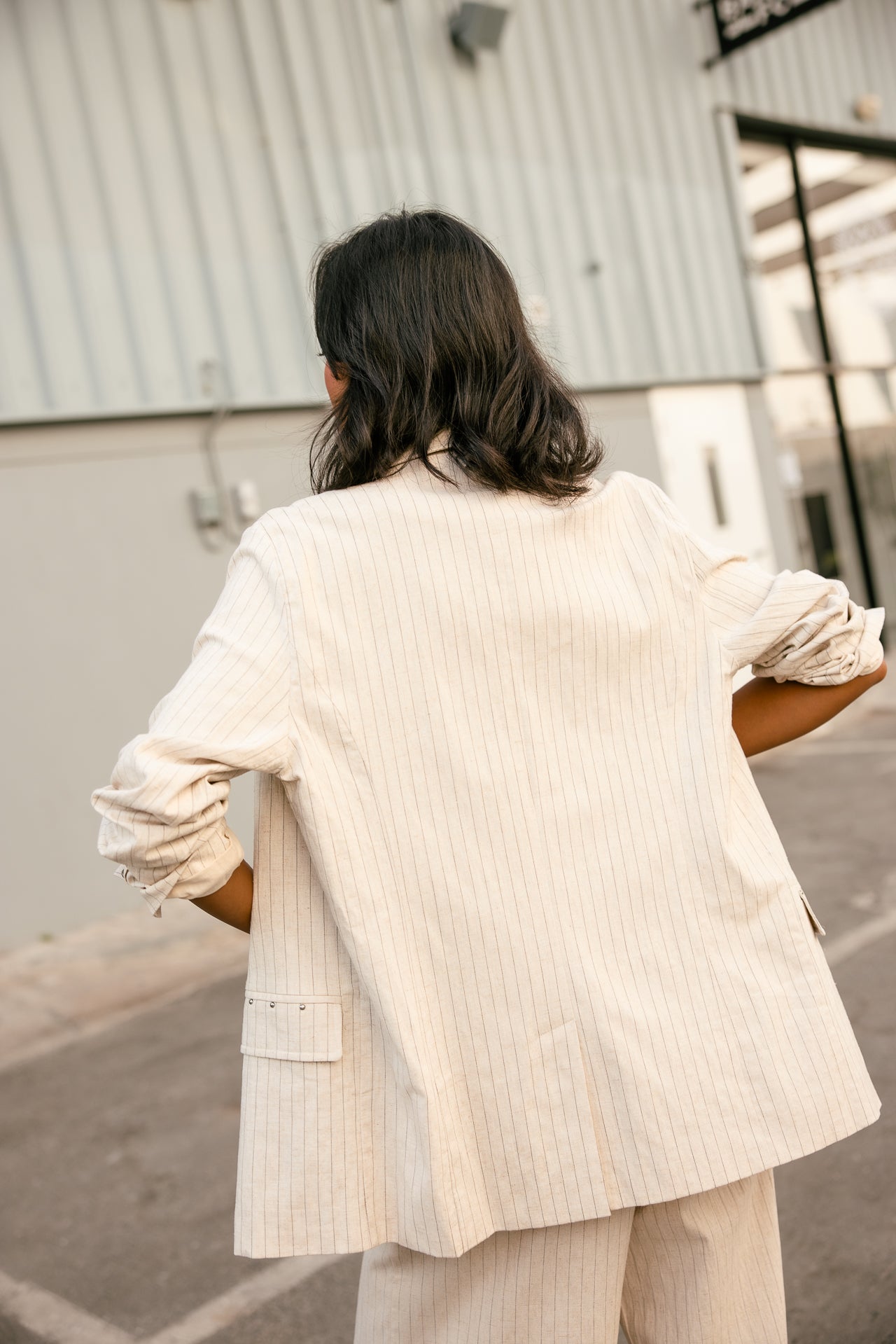 

Oversize-Blazer Damen Maria Lovina pearled ivory | Freeman T. Porter