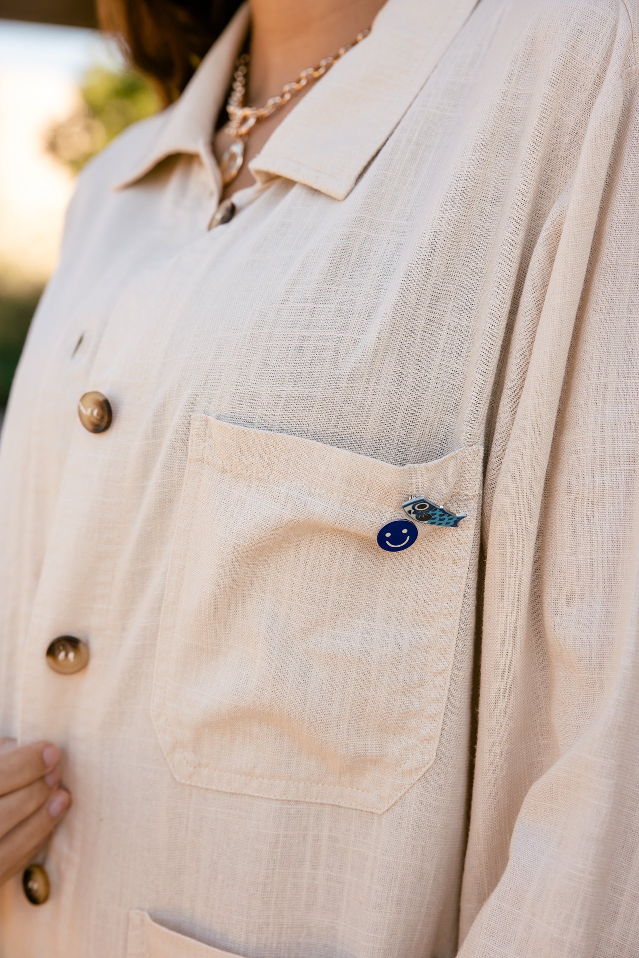 

Gerade geschnittener Blazer Damen Cleo Plain Lin macadamia | Freeman T. Porter