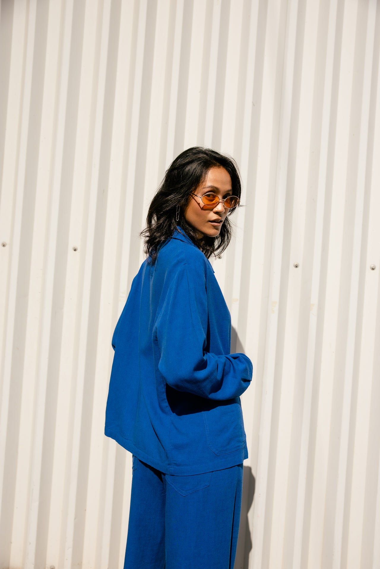 
              

Veste droite Femme Cleo Plain Lin dazzling blue | Freeman T. Porter
            