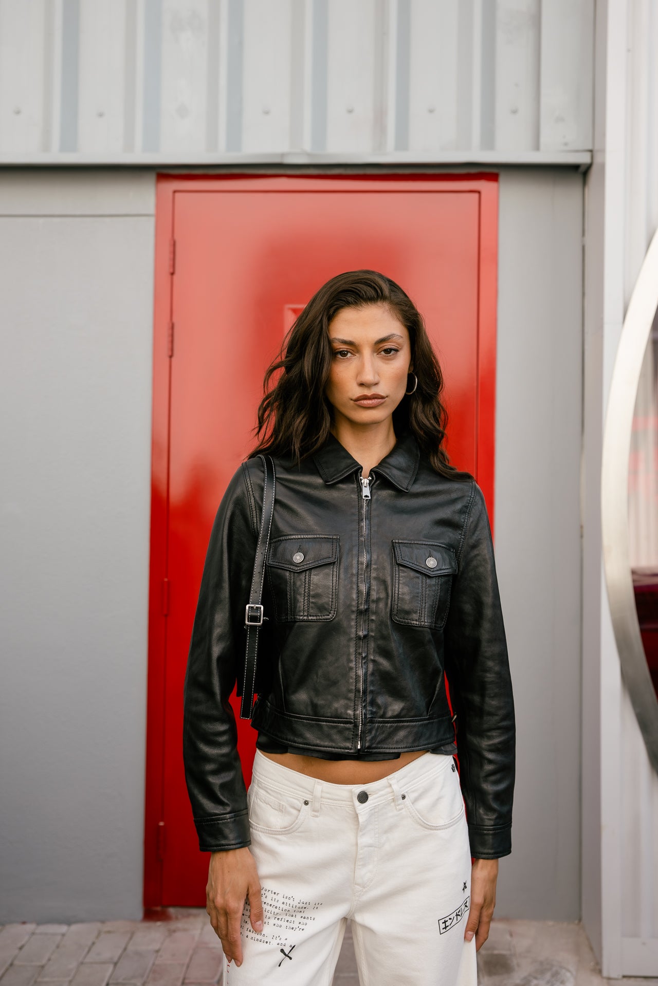 

Blouson en cuir Femme Kilian Cuir black | Freeman T. Porter