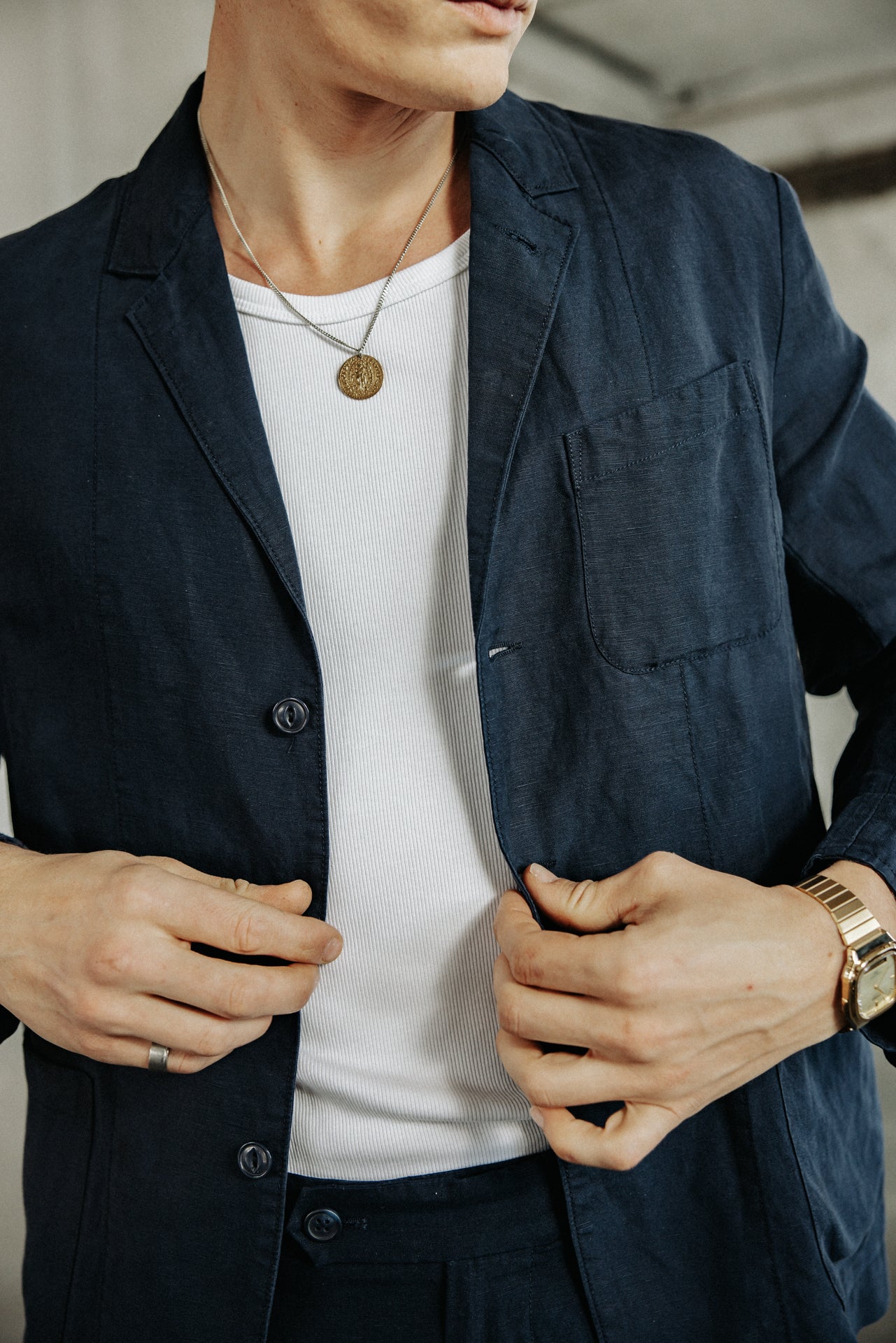 

Veste blazer utilitaire Homme Bank Somero navy | Freeman T. Porter