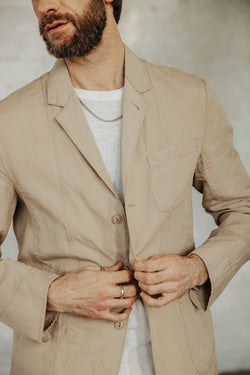 

Utility blazer jacket Men Bank Somero beige | Freeman T. Porter