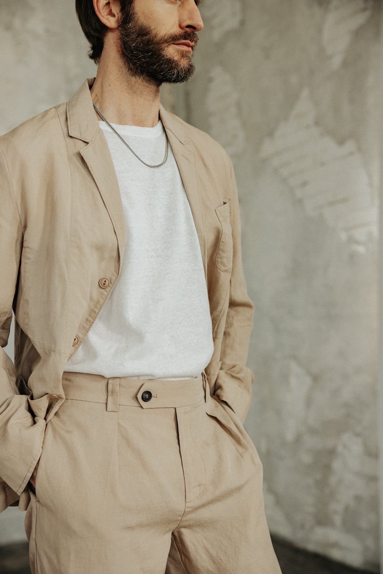 

Veste blazer utilitaire Homme Bank Somero beige | Freeman T. Porter