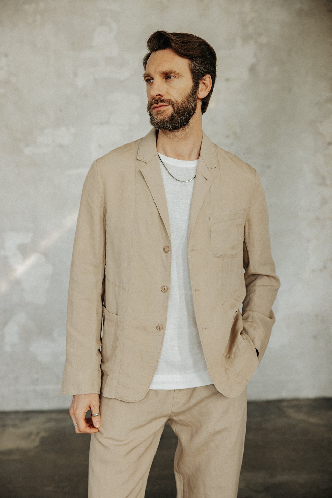 

Veste blazer utilitaire Homme Bank Somero beige | Freeman T. Porter
