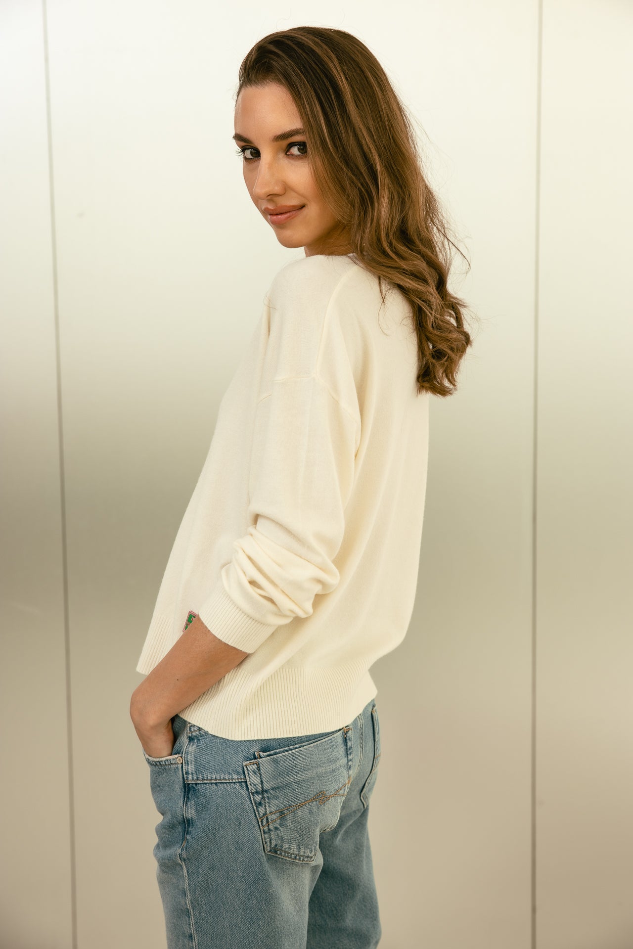 

Pull ample Femme Pram Summer pearled ivory | Freeman T. Porter