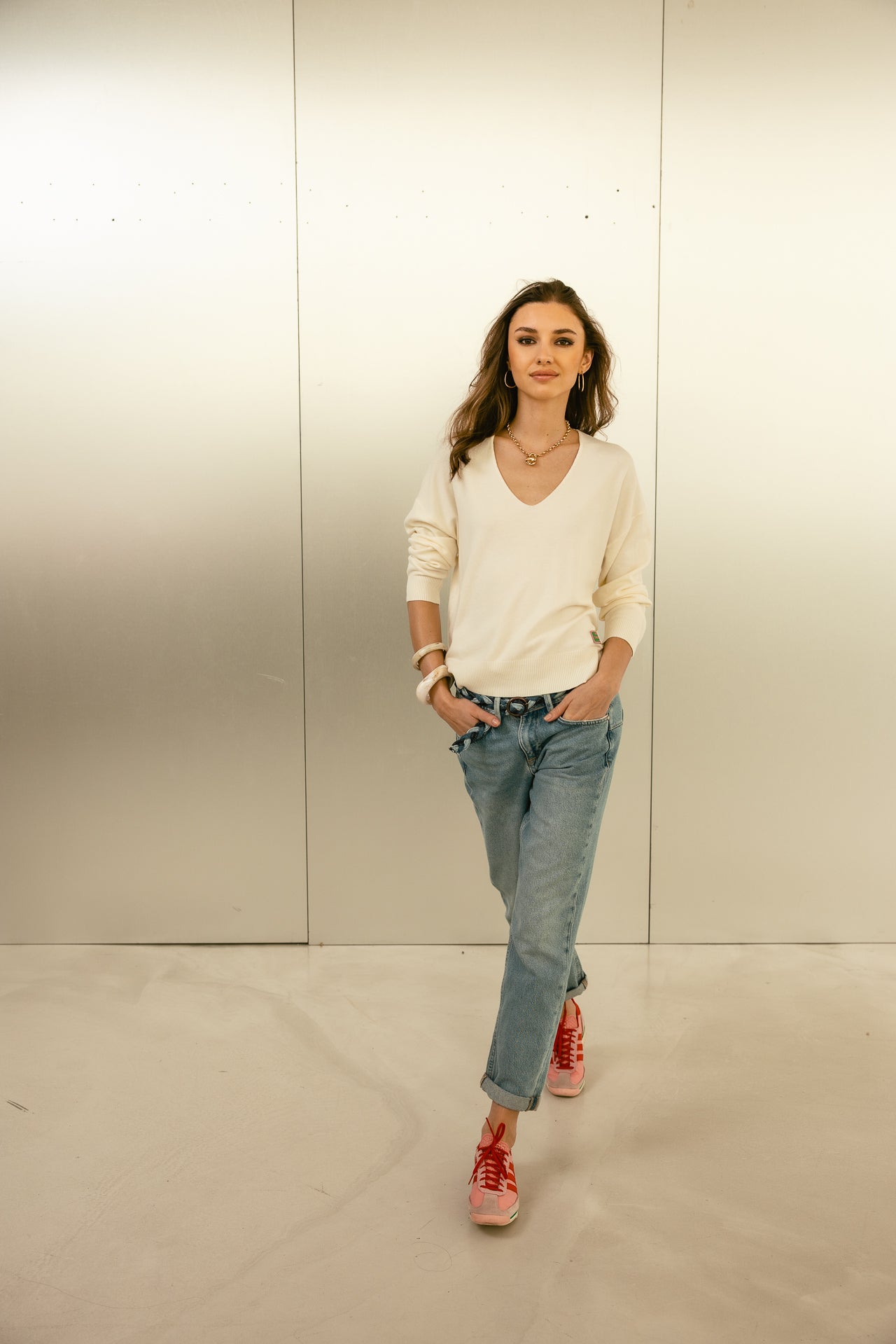 

Pull ample Femme Pram Summer pearled ivory | Freeman T. Porter