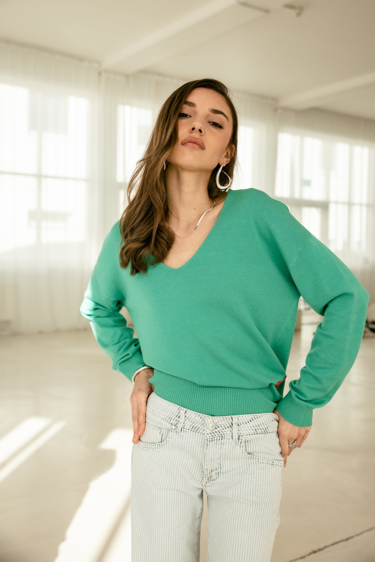 

Pull ample Femme Pram Summer peacock green | Freeman T. Porter