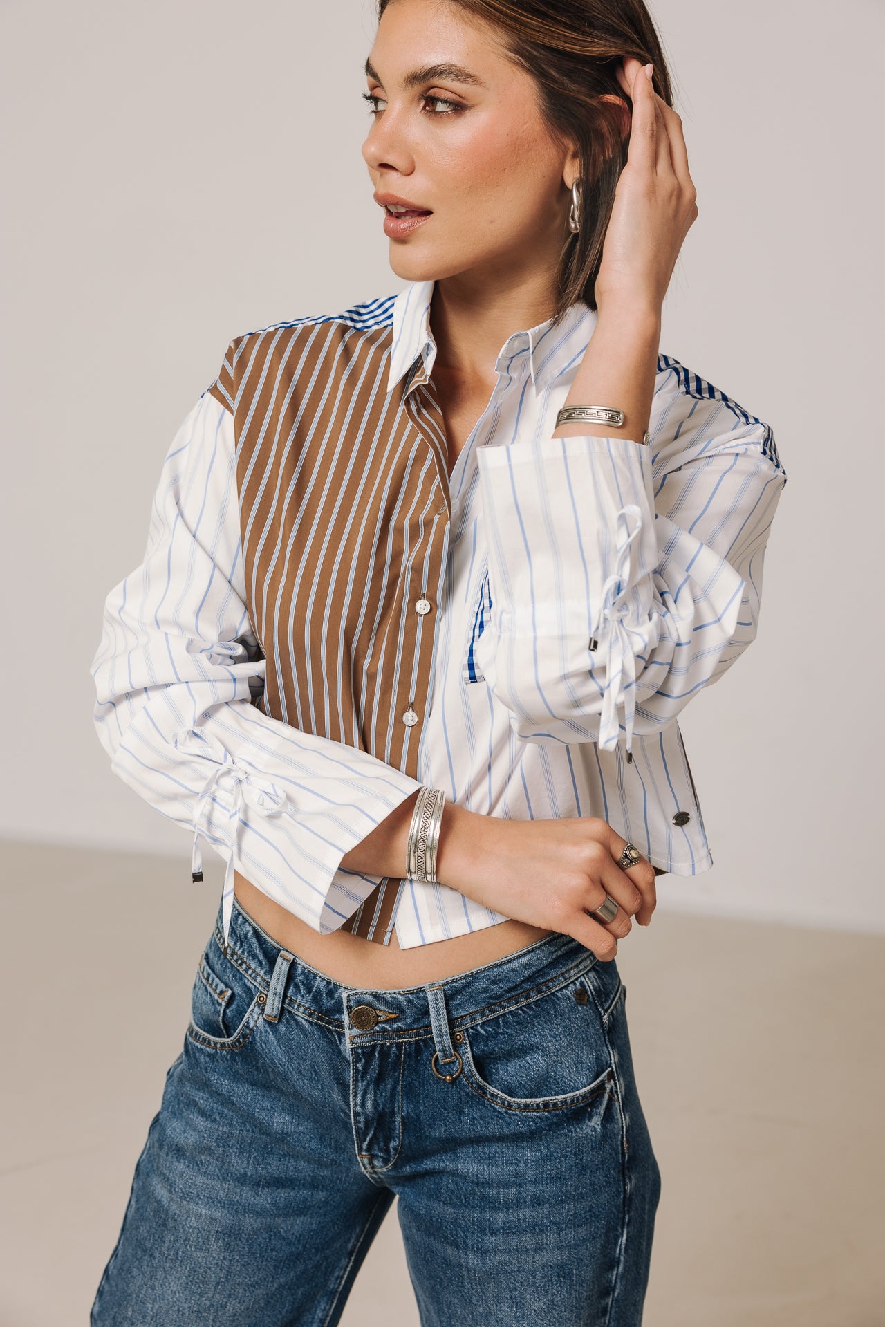 

Chemise cropped Femme Cioli Patchwork original | Freeman T. Porter