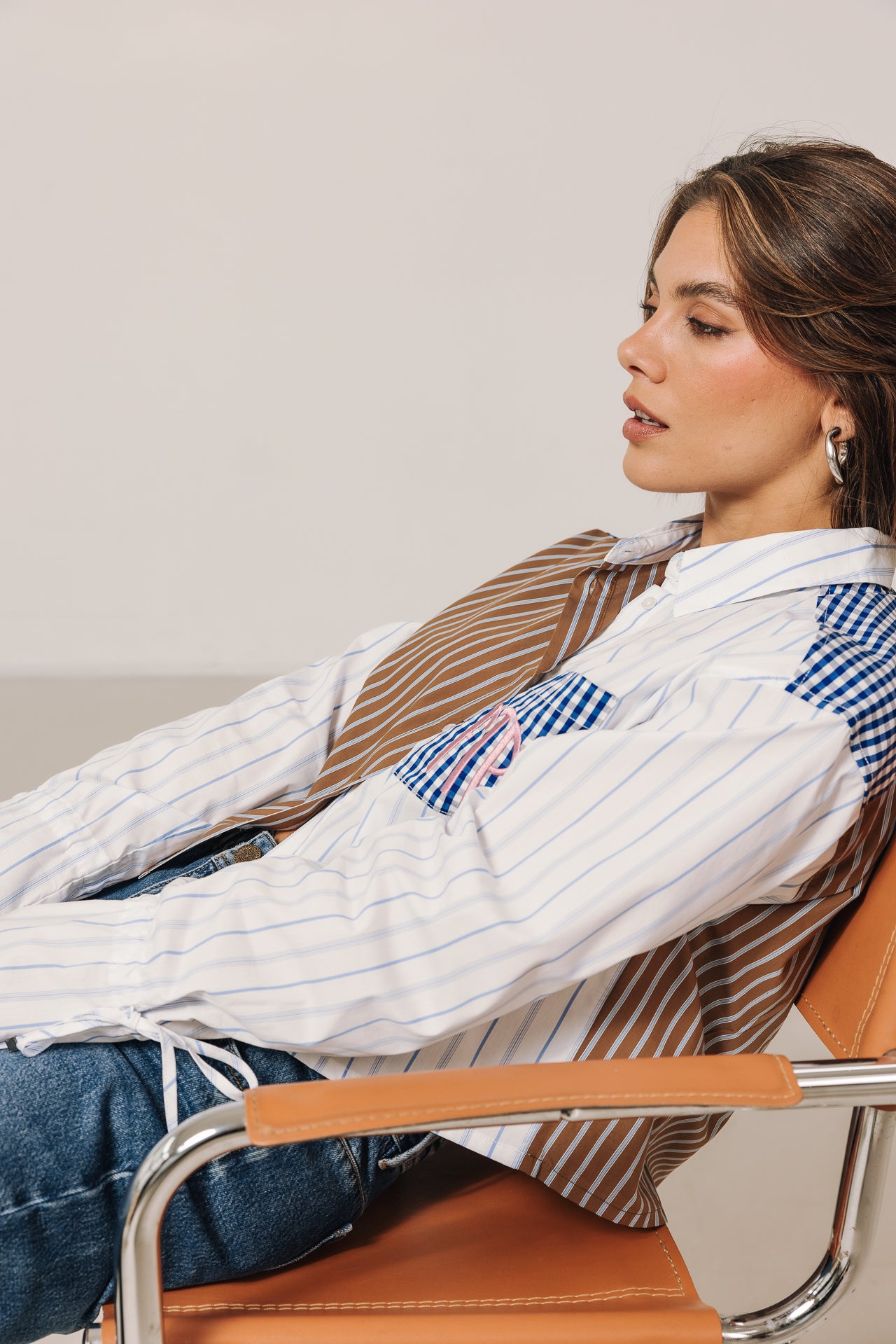 

Chemise cropped Femme Cioli Patchwork original | Freeman T. Porter