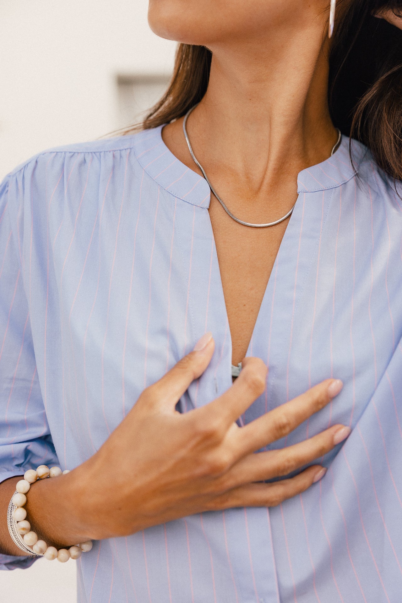 

Blouse évasée ajourée Femme Challyne Nostalgia blue | Freeman T. Porter