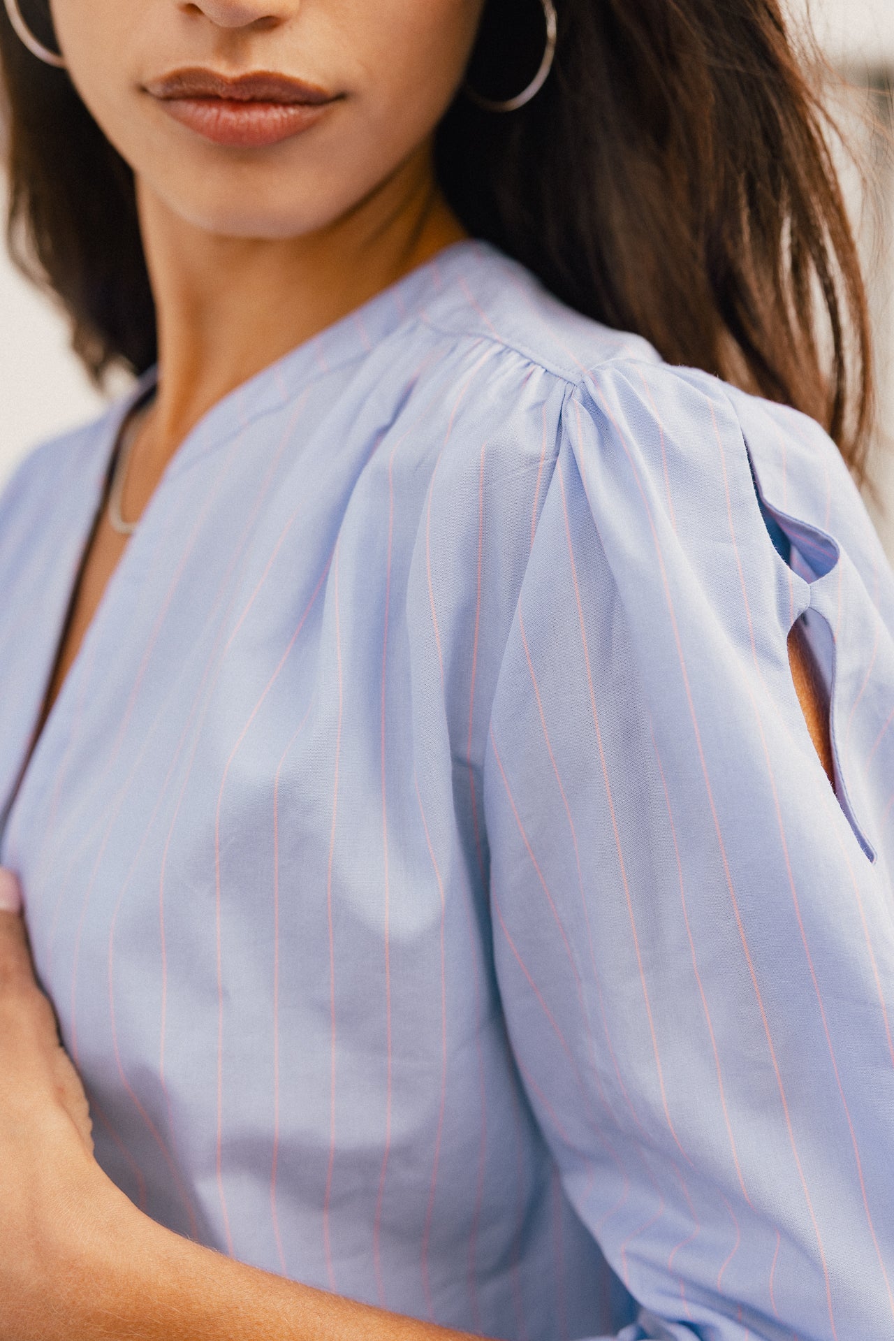 

Blouse évasée ajourée Femme Challyne Nostalgia blue | Freeman T. Porter