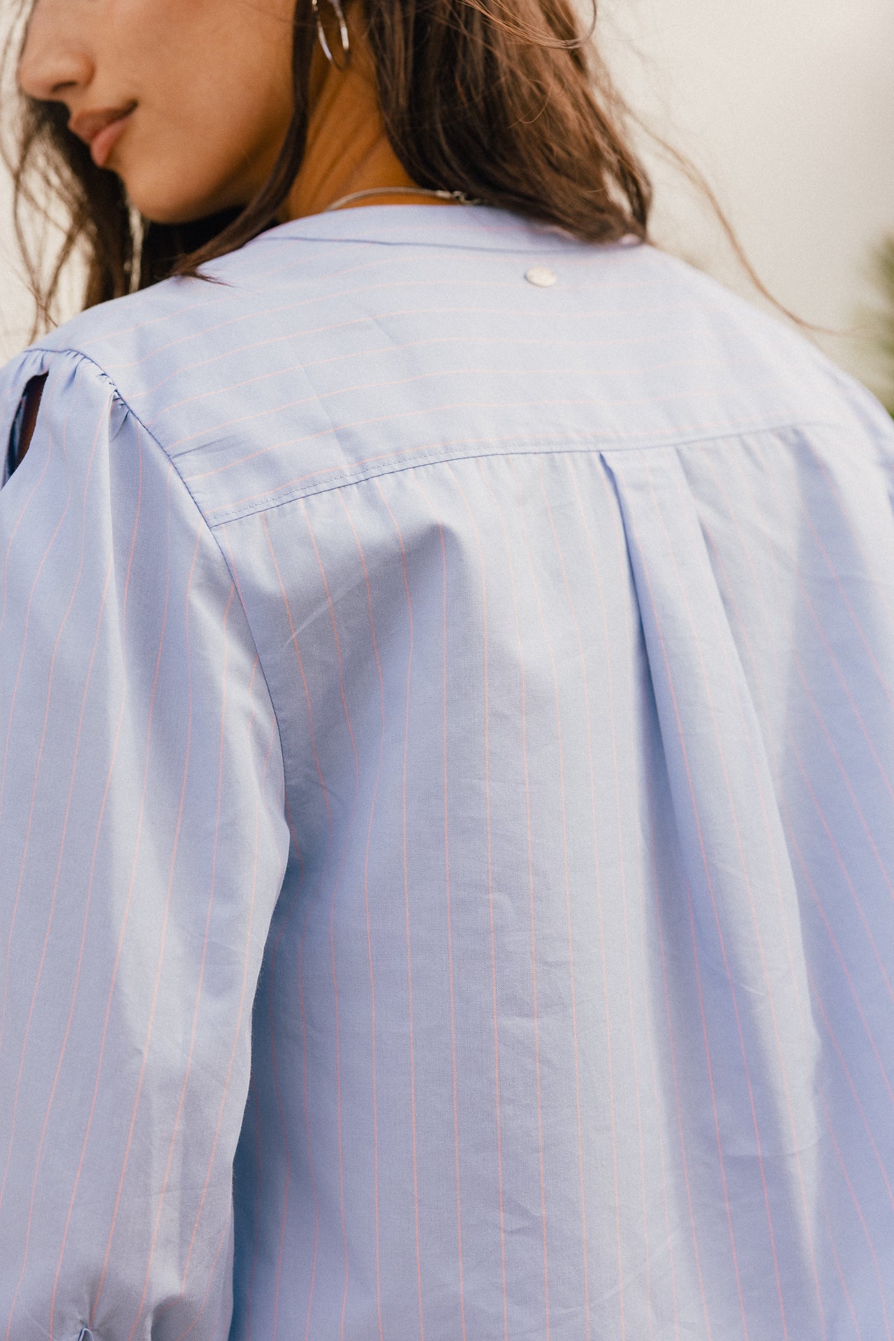 

Blouse évasée ajourée Femme Challyne Nostalgia blue | Freeman T. Porter