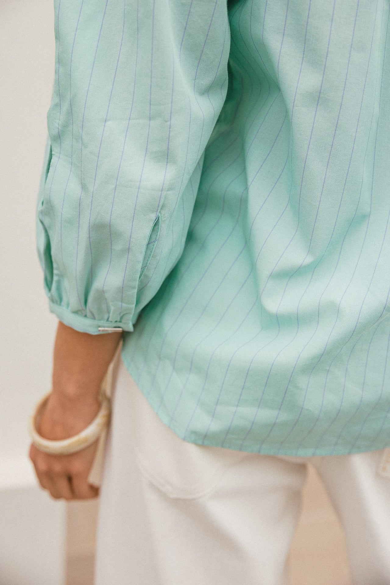

Blouse évasée ajourée Femme Challyne Nostalgia green | Freeman T. Porter