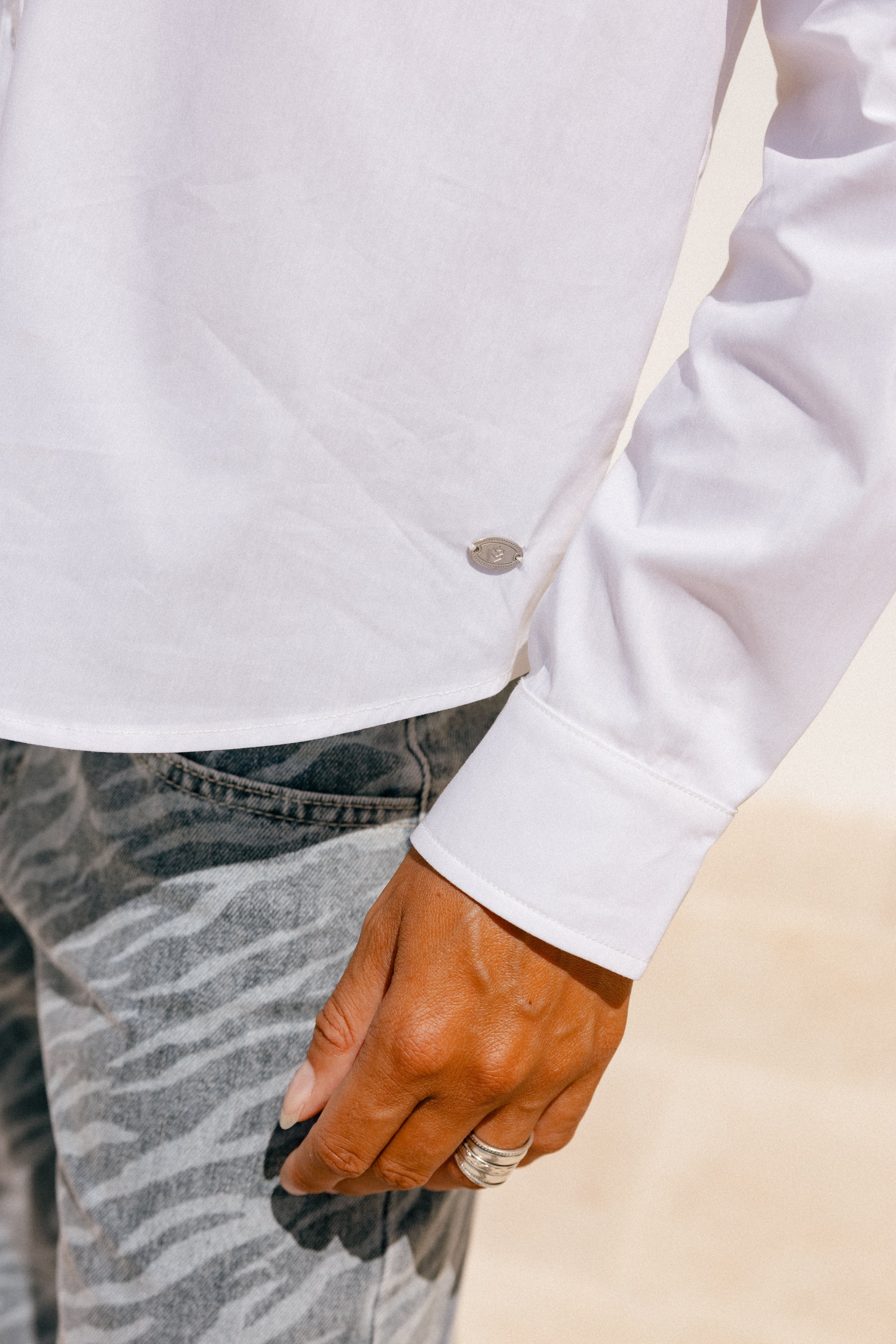 

Schulterfreies Hemd Damen Cruza Plain white | Freeman T. Porter