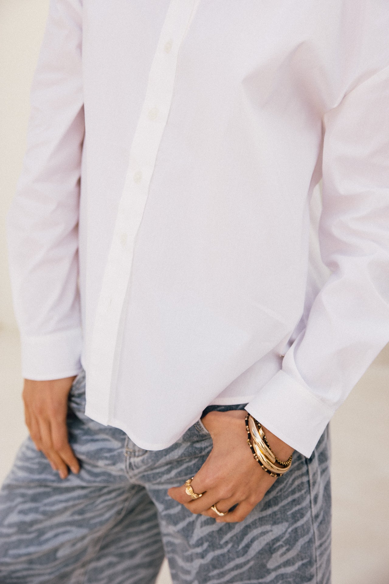 

Chemise aux épaules dénudées Femme Cruza Plain white | Freeman T. Porter