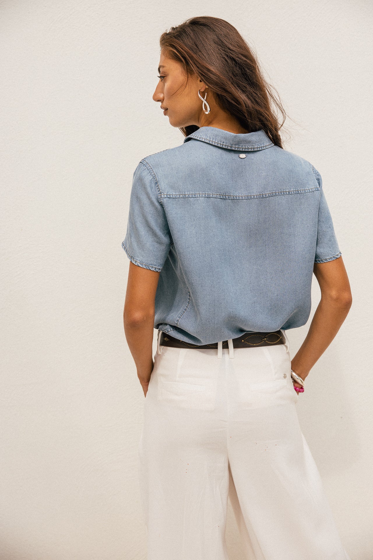 

Chemise droite en tencel  Femme Chemy tencela | Freeman T. Porter