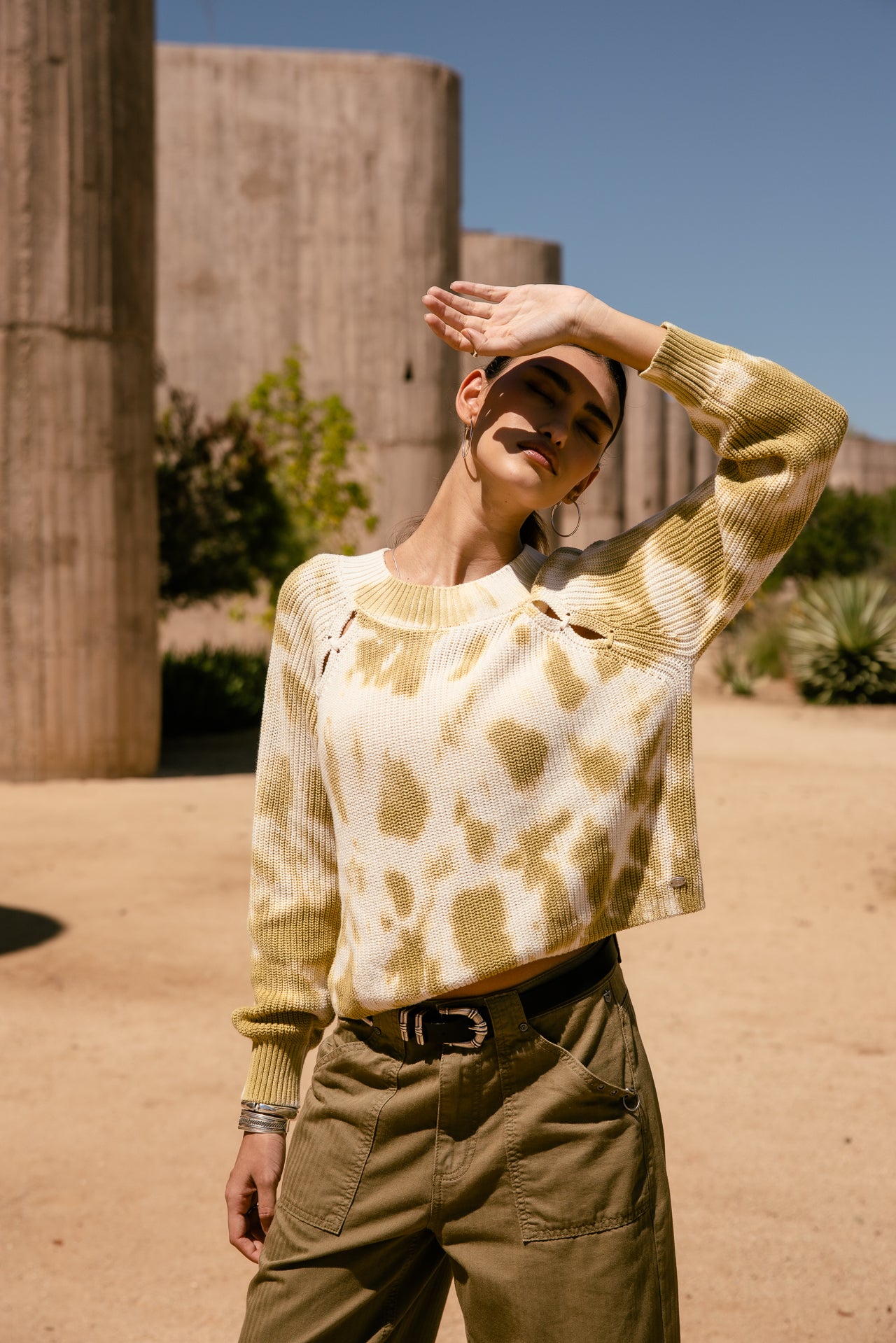   
            

Pull court ajouré sur les manches Femme Prenty Tie&Dye khaki | Freeman T. Porter
          