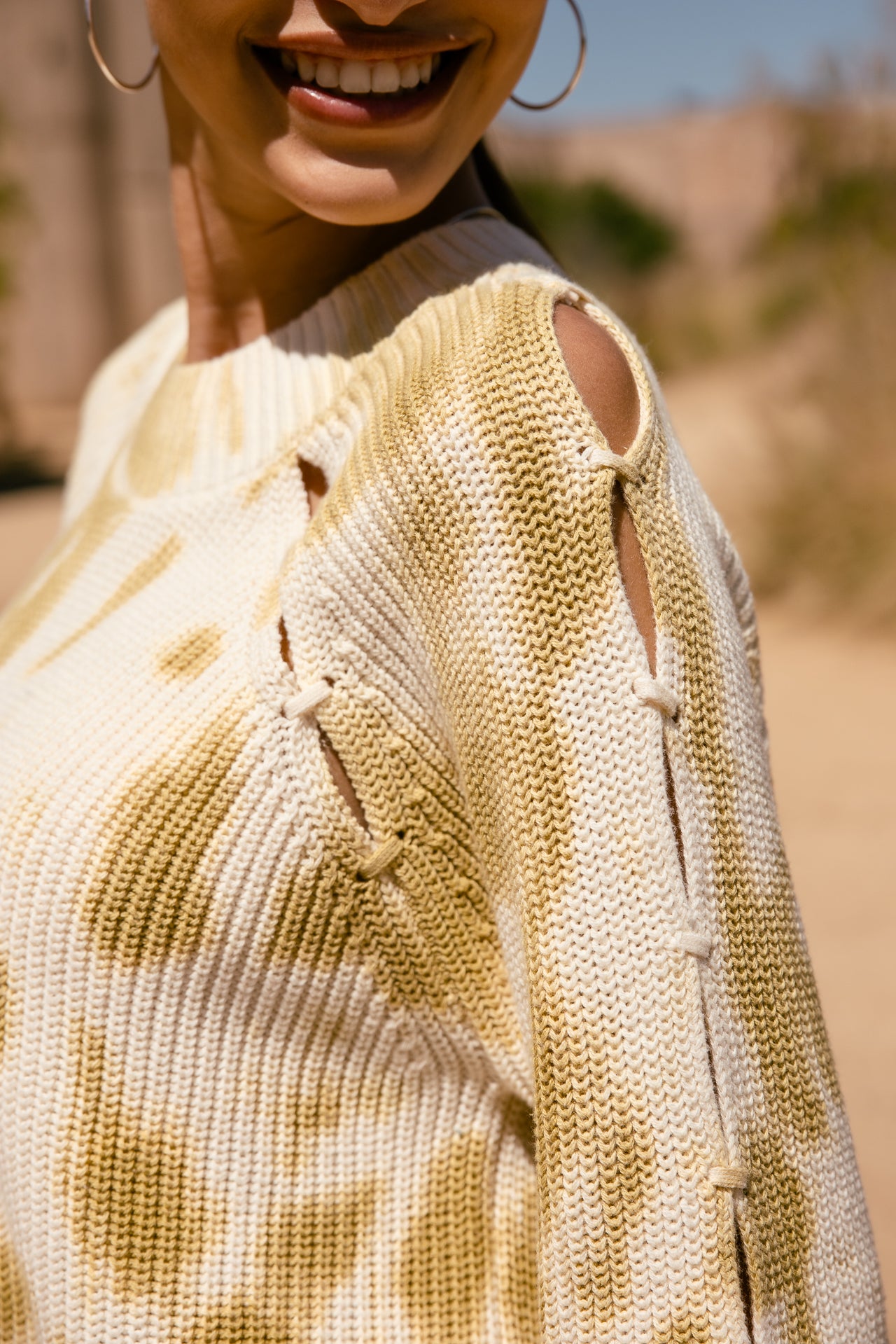 
              

Pull court ajouré sur les manches Femme Prenty Tie&Dye khaki | Freeman T. Porter
            