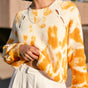 

Kurz geschnittener Pullover mit Lochmuster an den Ärmeln Damen Prenty Tie&Dye orange peel | Freeman T. Porter