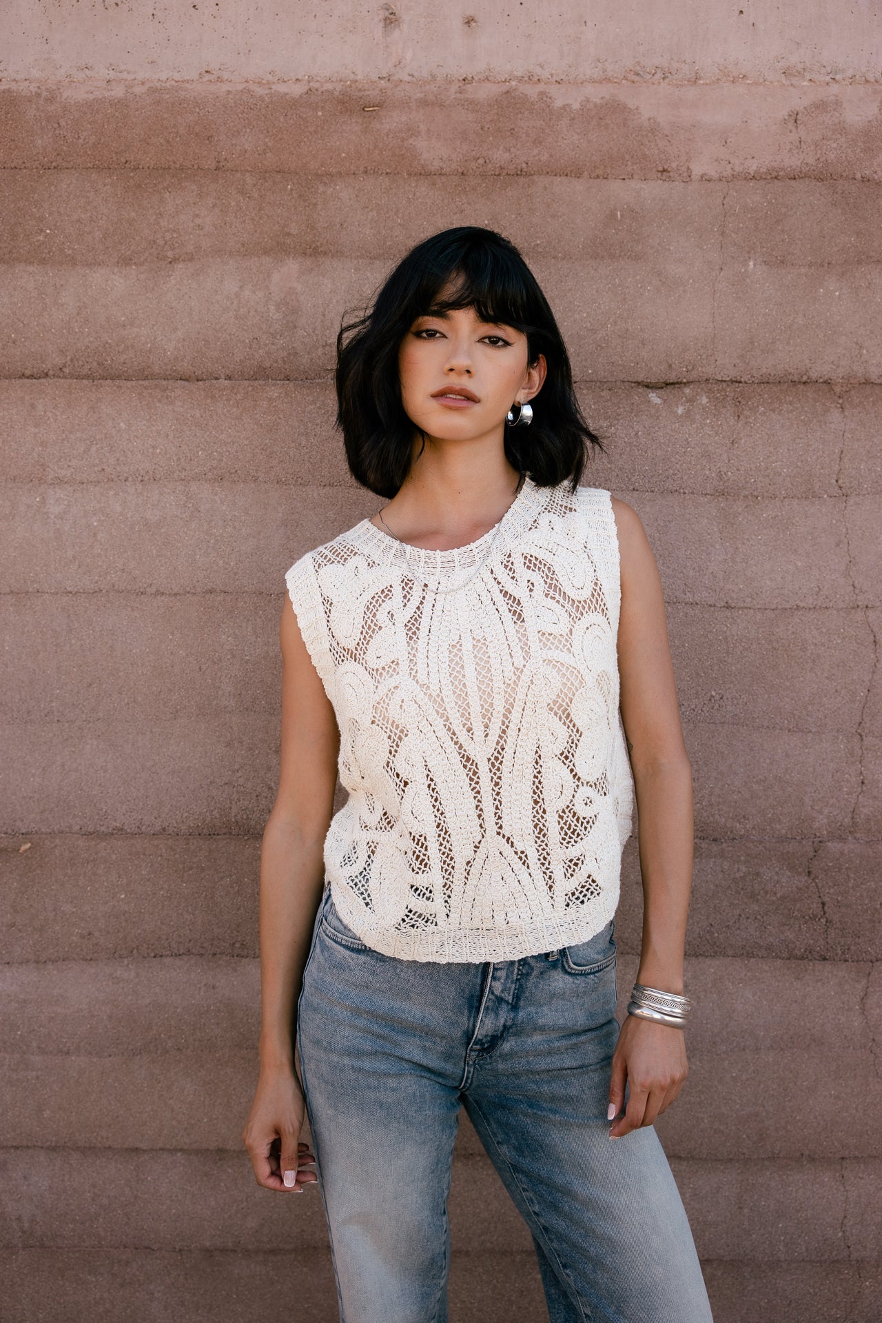 

Débardeur  Femme Tems Crochet natural | Freeman T. Porter