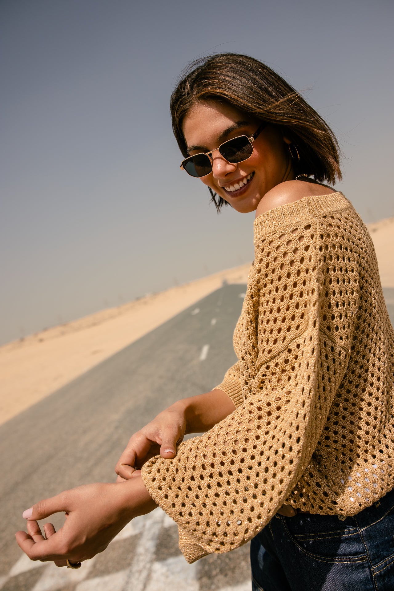 
              

Pull lurex ajouré Femme Parossa Shiny gold | Freeman T. Porter
            