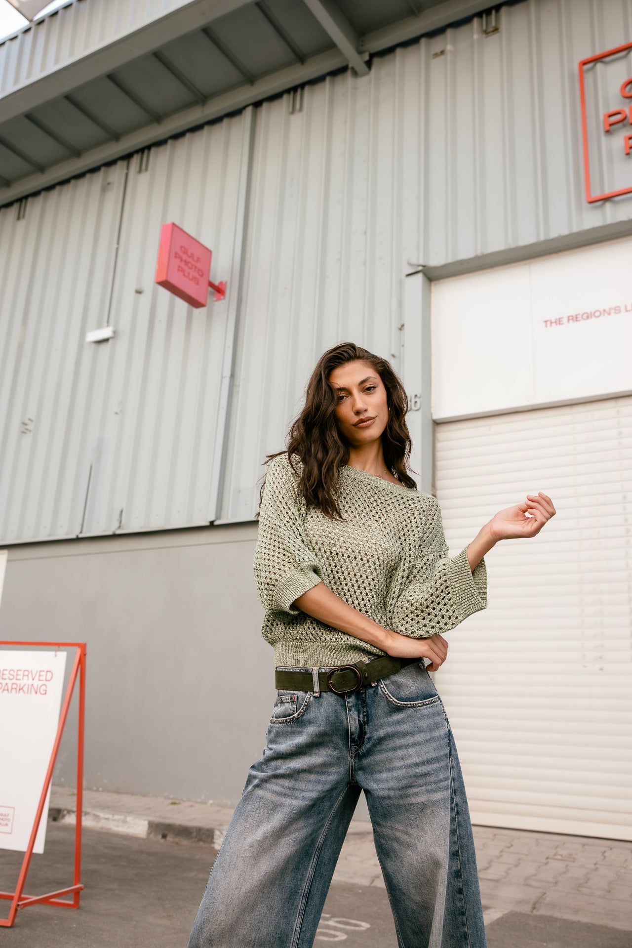 

Jersey de lurex calado Mujer Parossa Shiny hedge green | Freeman T. Porter