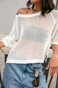 

Pull court  Femme Padge white | Freeman T. Porter