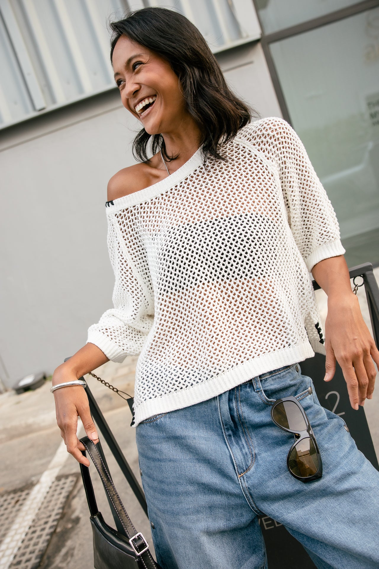 

Cropped sweater  Women Padge white | Freeman T. Porter