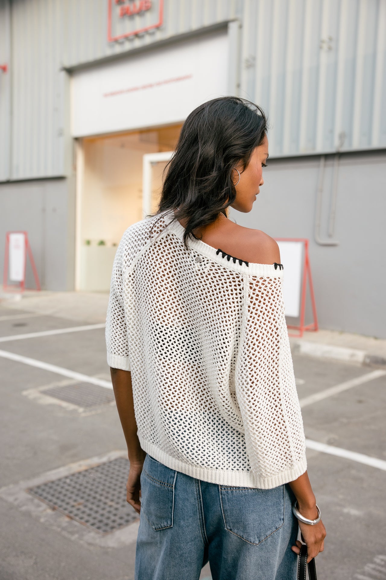 

Cropped sweater  Women Padge white | Freeman T. Porter
