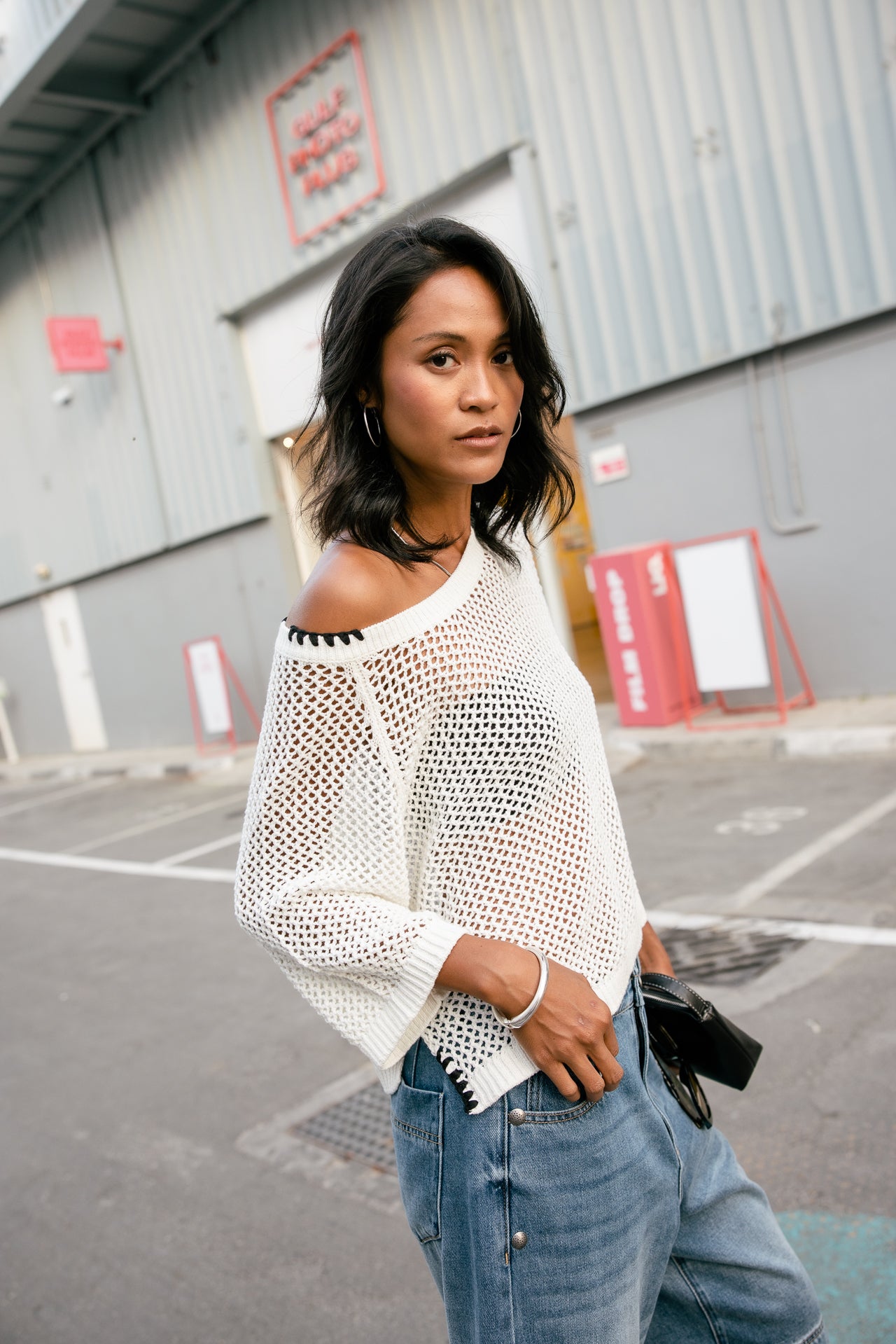 

Cropped sweater  Women Padge white | Freeman T. Porter