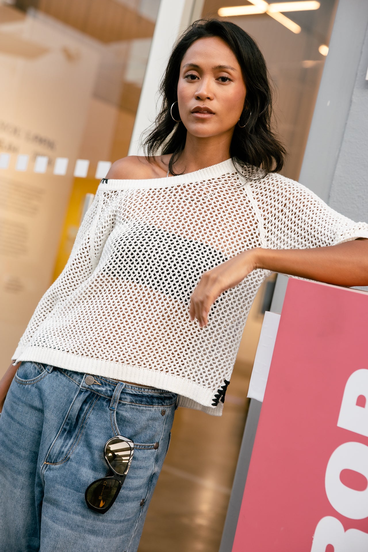 

Cropped sweater  Women Padge white | Freeman T. Porter