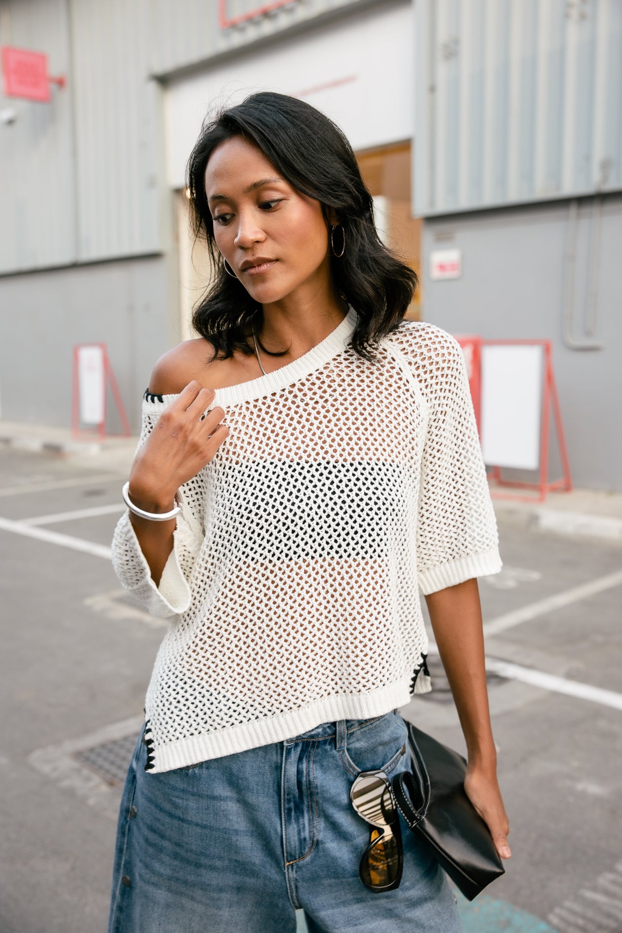 

Cropped sweater  Women Padge white | Freeman T. Porter
