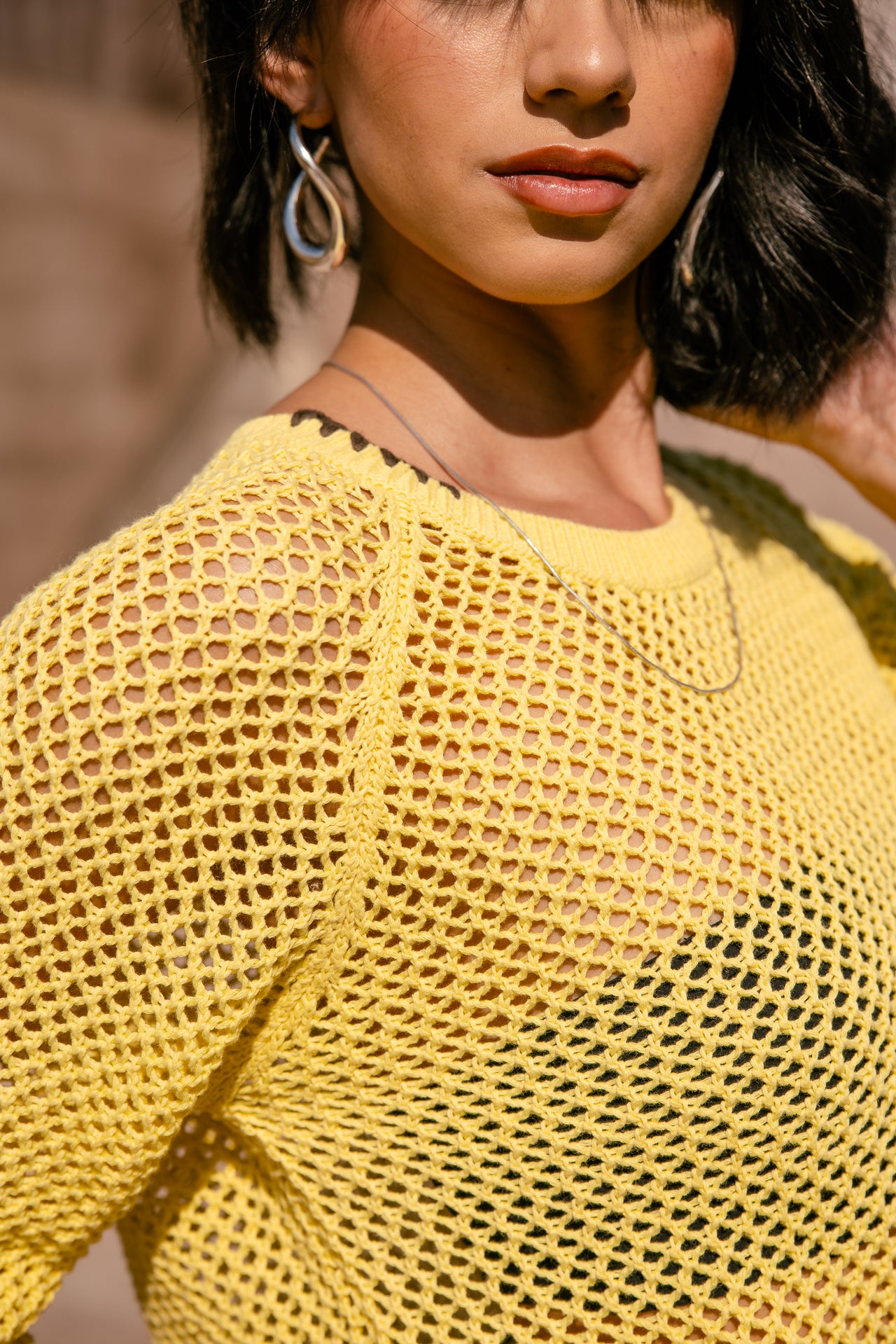 

Pull court  Femme Padge vibrant yellow | Freeman T. Porter