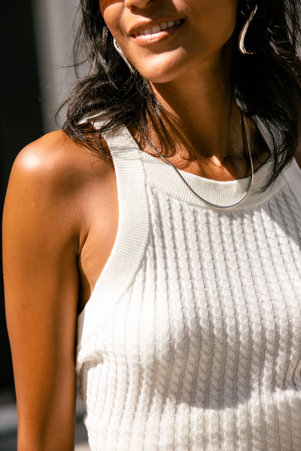 

Knitted tank top Women Daelle white | Freeman T. Porter