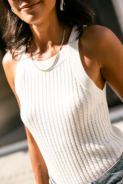 

Débardeur en maille Femme Daelle white | Freeman T. Porter