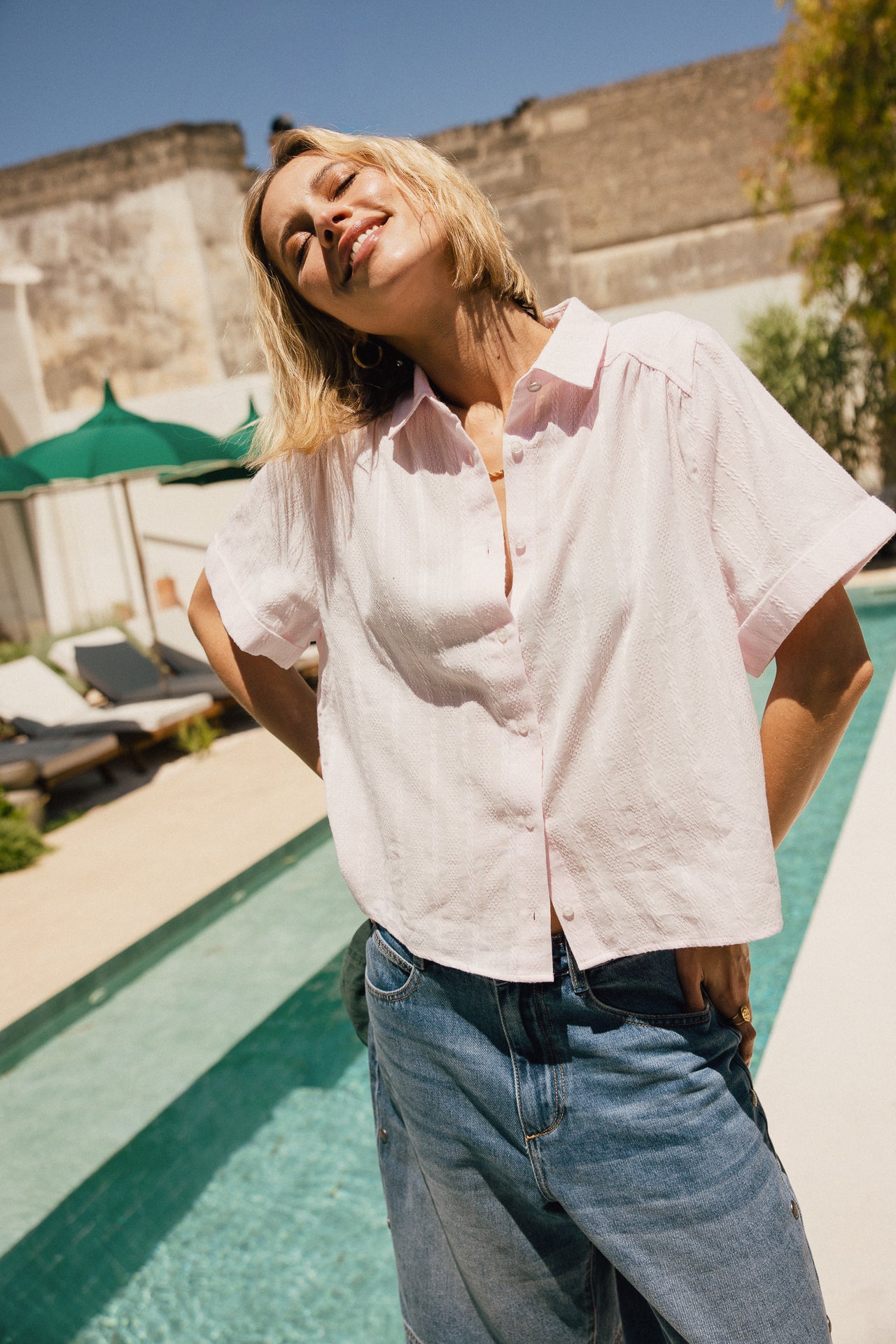 

Chemise droite à broderie Femme Carmelia Boheme orchid ice | Freeman T. Porter