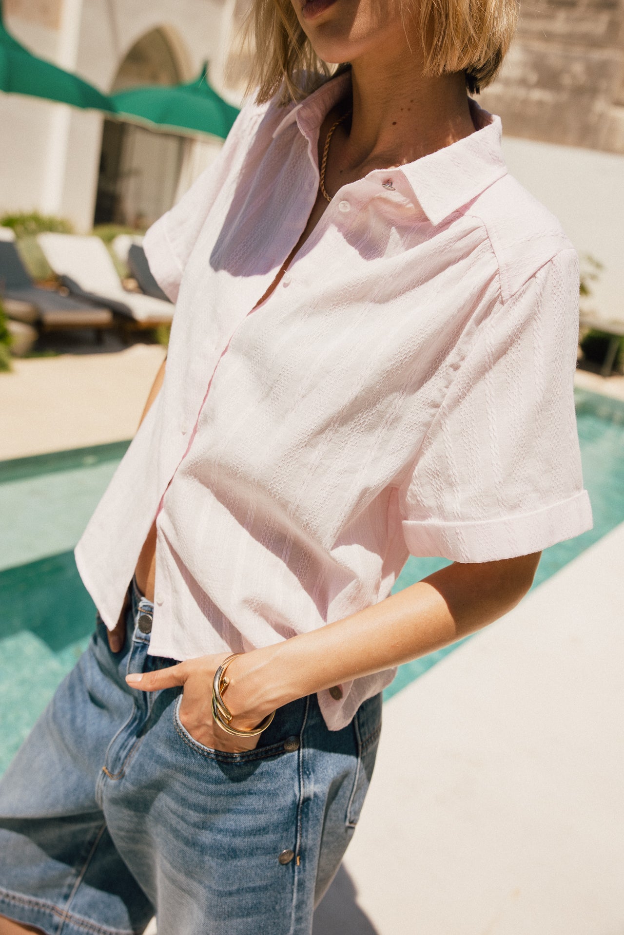 

Chemise droite à broderie Femme Carmelia Boheme orchid ice | Freeman T. Porter