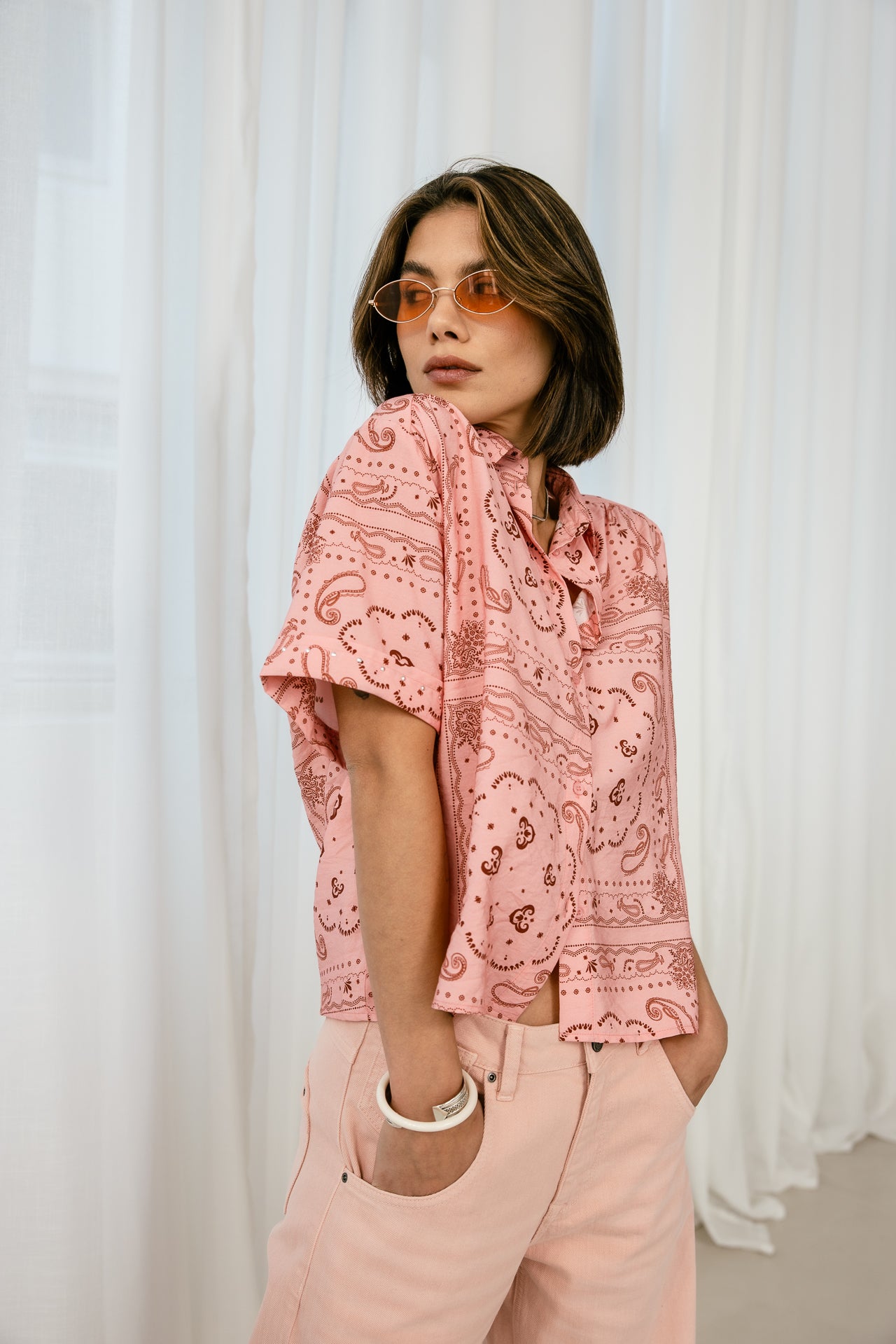 

Chemise manches courtes Femme Carmelia Paisley original | Freeman T. Porter