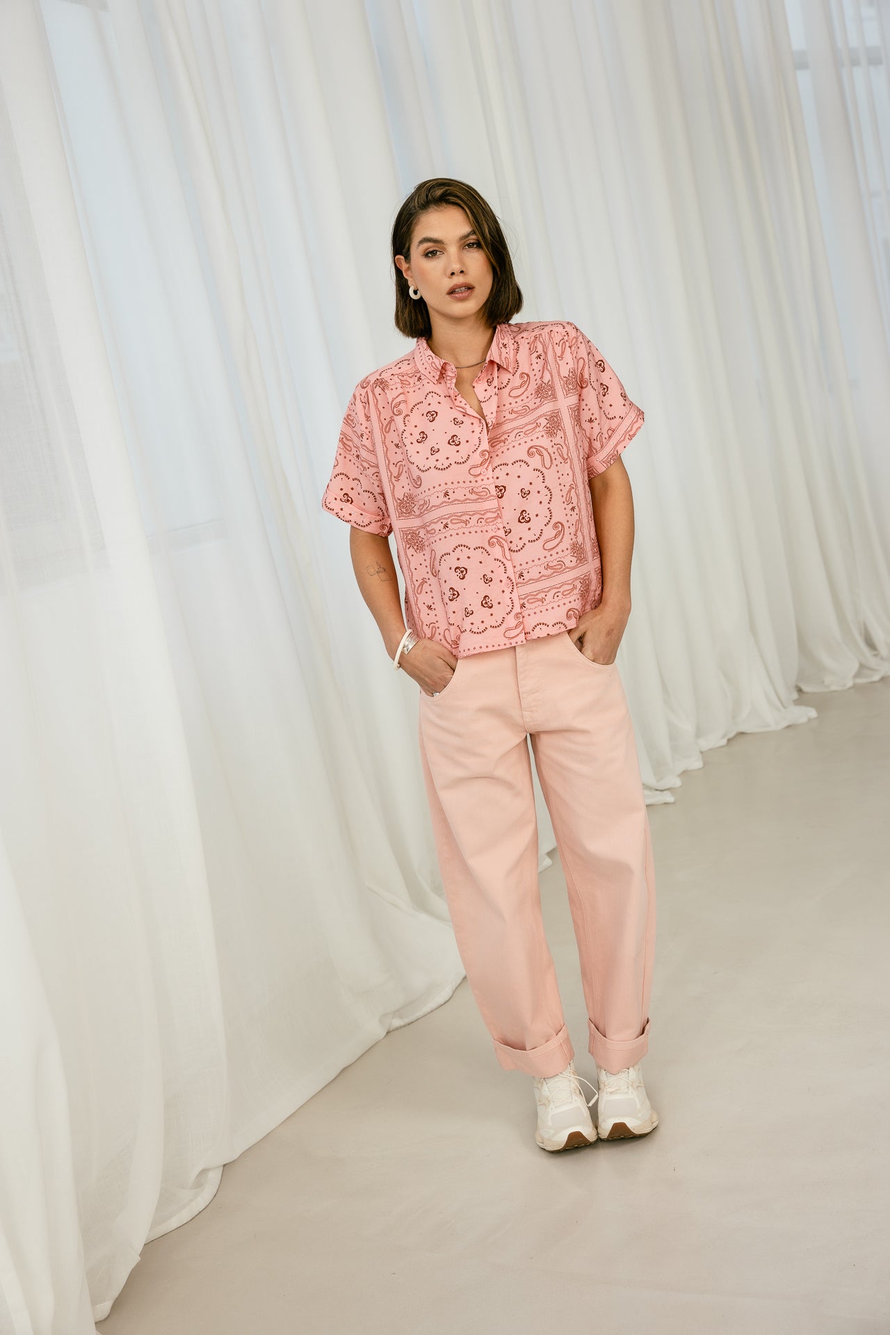 

Chemise manches courtes Femme Carmelia Paisley original | Freeman T. Porter