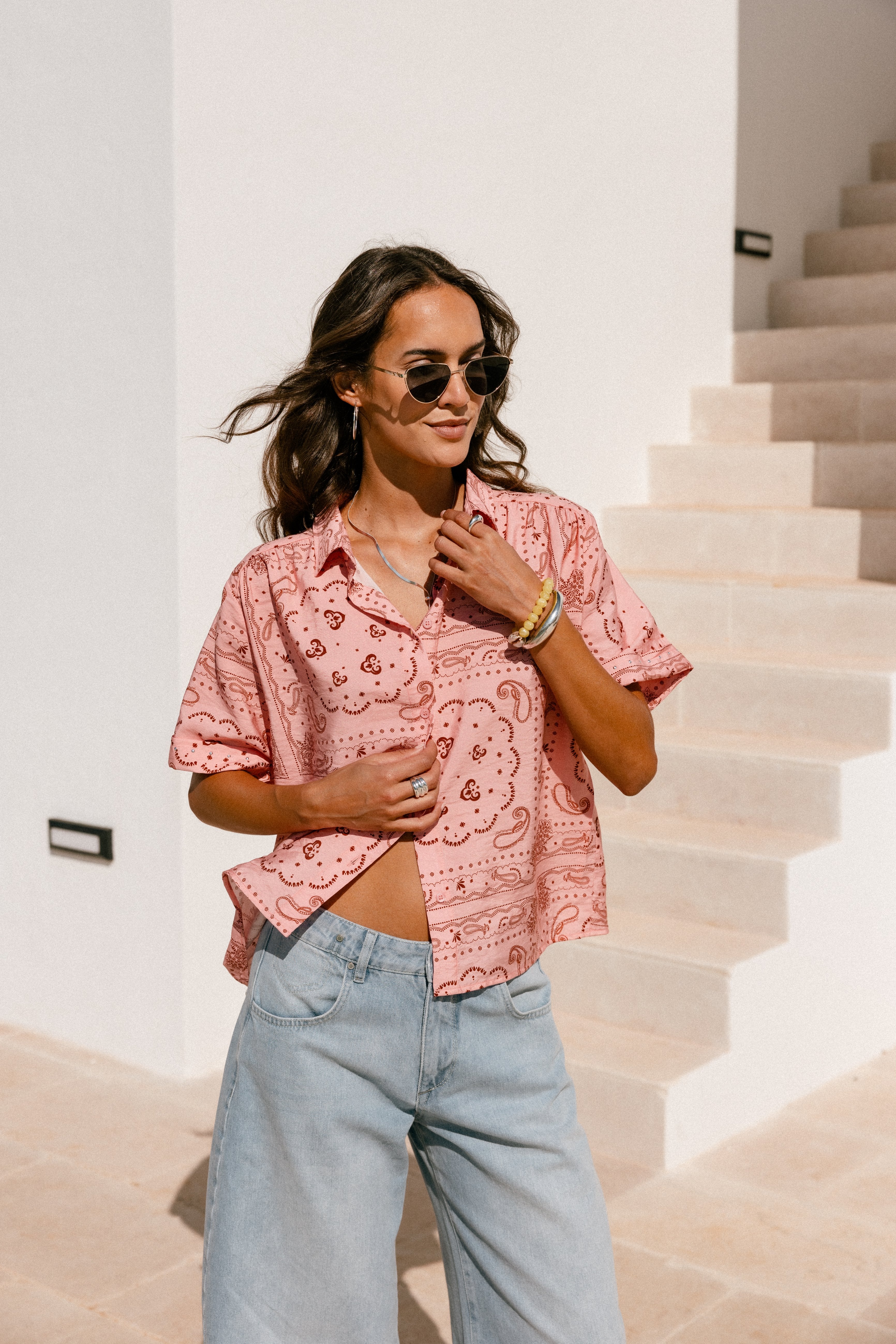 

Kurzarmhemd Frauen Carmelia Paisley Original | Freeman T. Porter