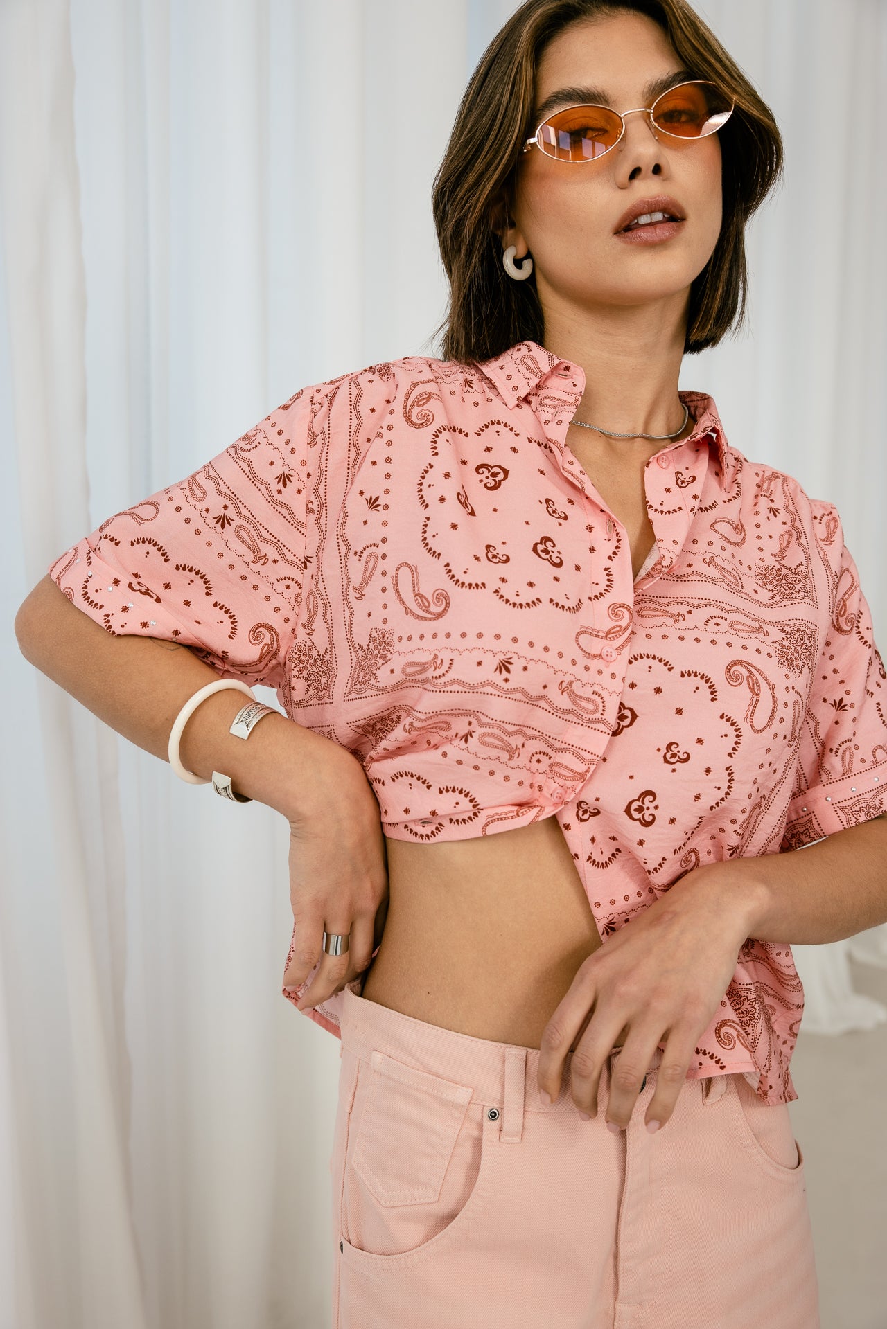 

Chemise manches courtes Femme Carmelia Paisley original | Freeman T. Porter