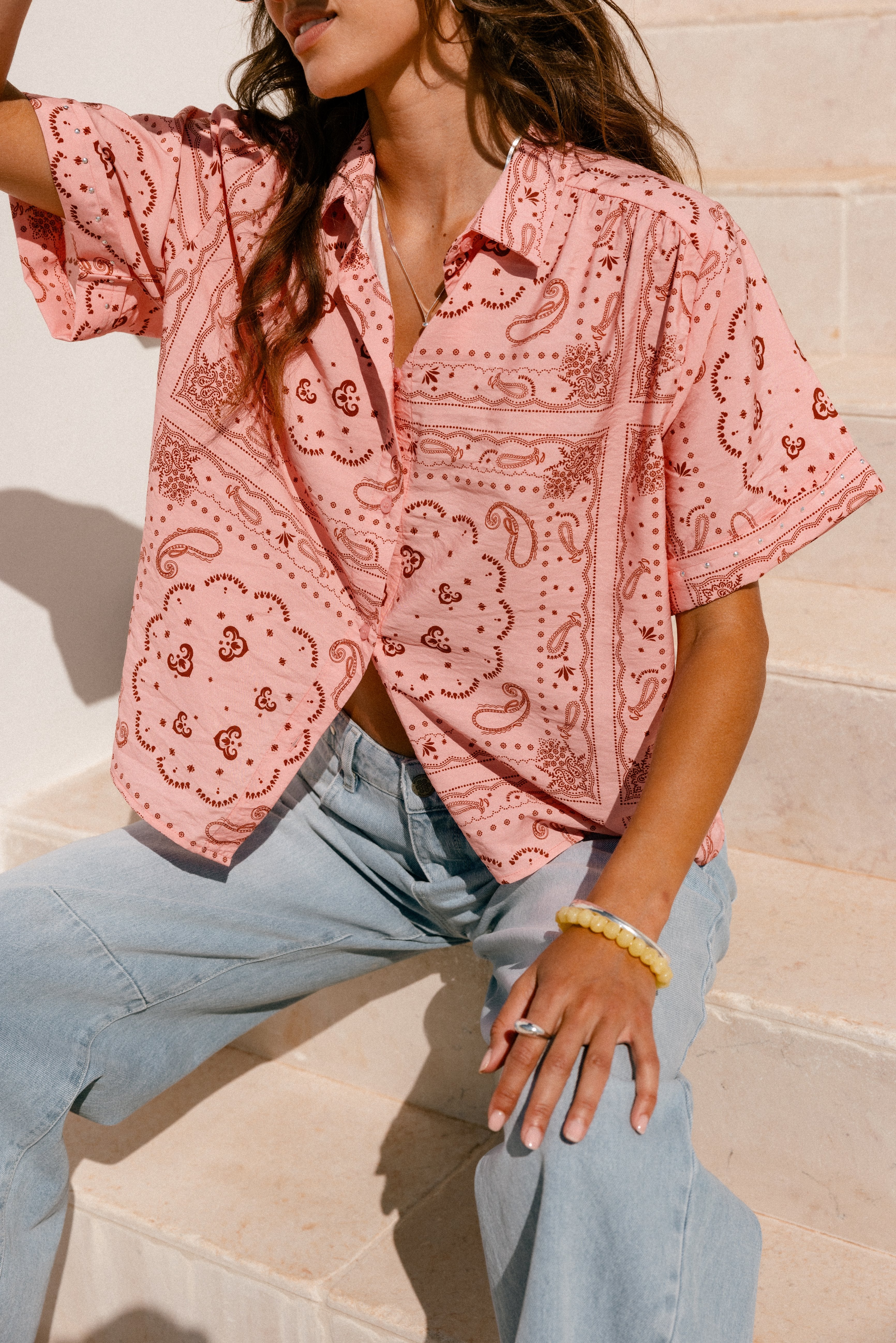 

Kurzarmhemd Frauen Carmelia Paisley Original | Freeman T. Porter