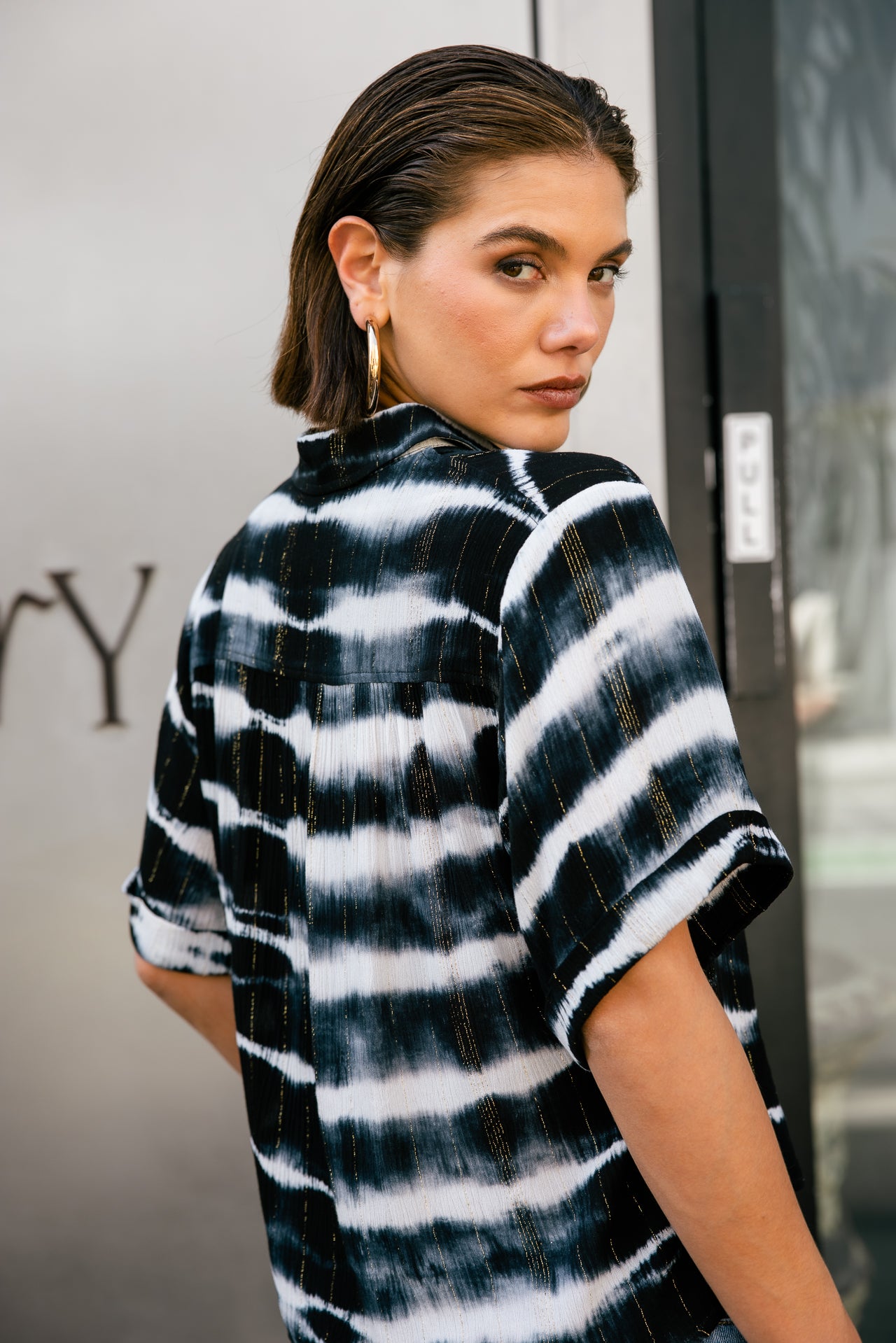 

Kurzhemd Damen Carmelia Tie&Dye midnight | Freeman T. Porter