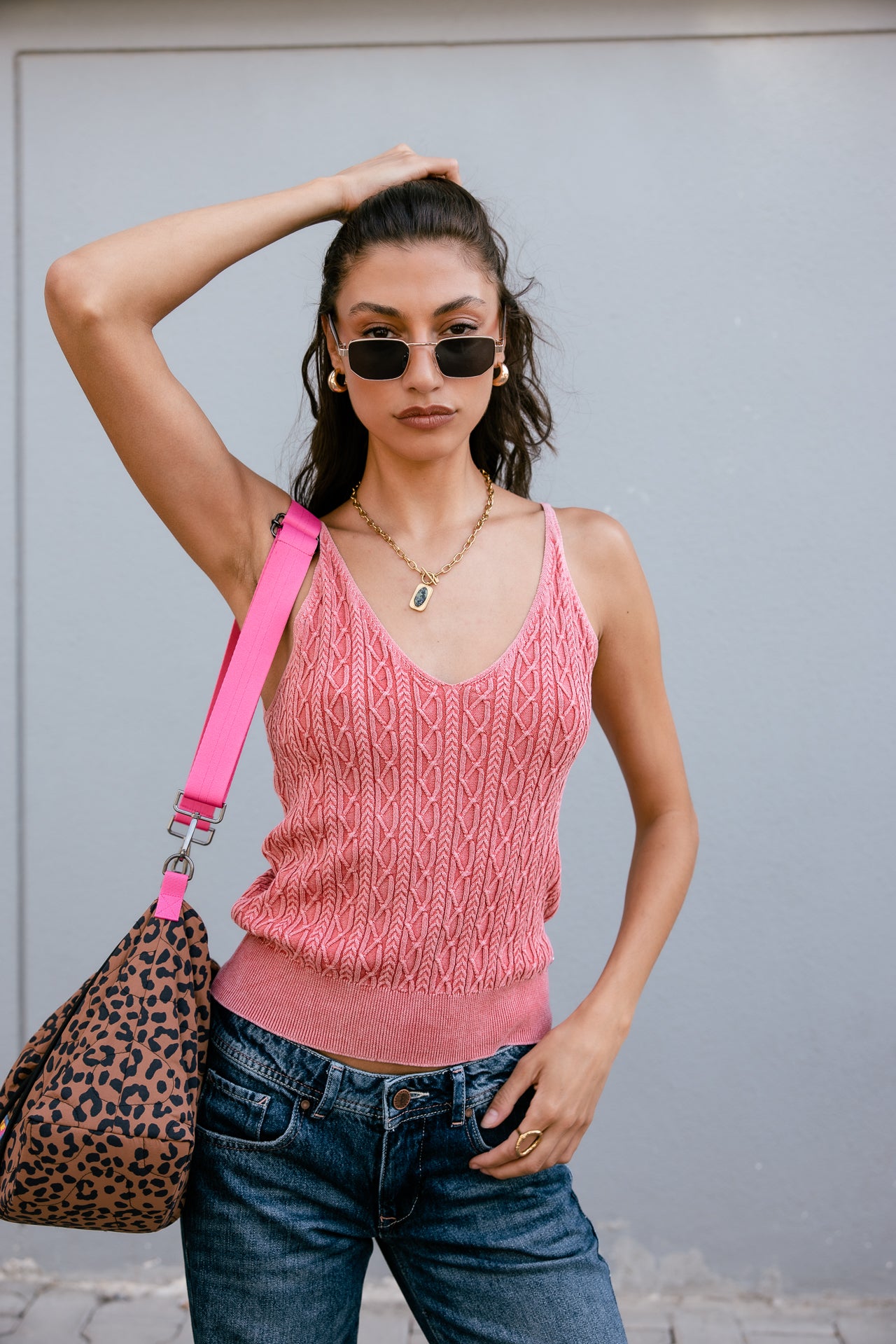 

Débardeur en maille Femme Danila Summer hibiscus | Freeman T. Porter