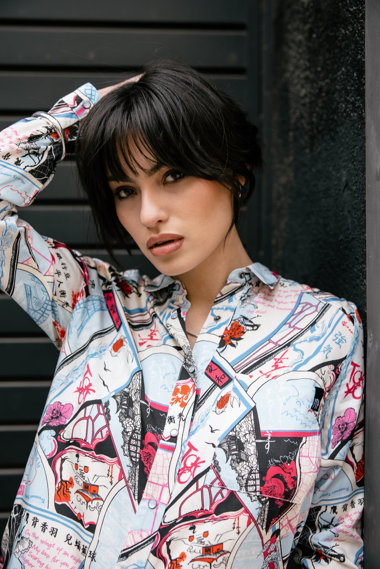 

Chemise droite imprimée Femme Cali Tokyo Street original | Freeman T. Porter