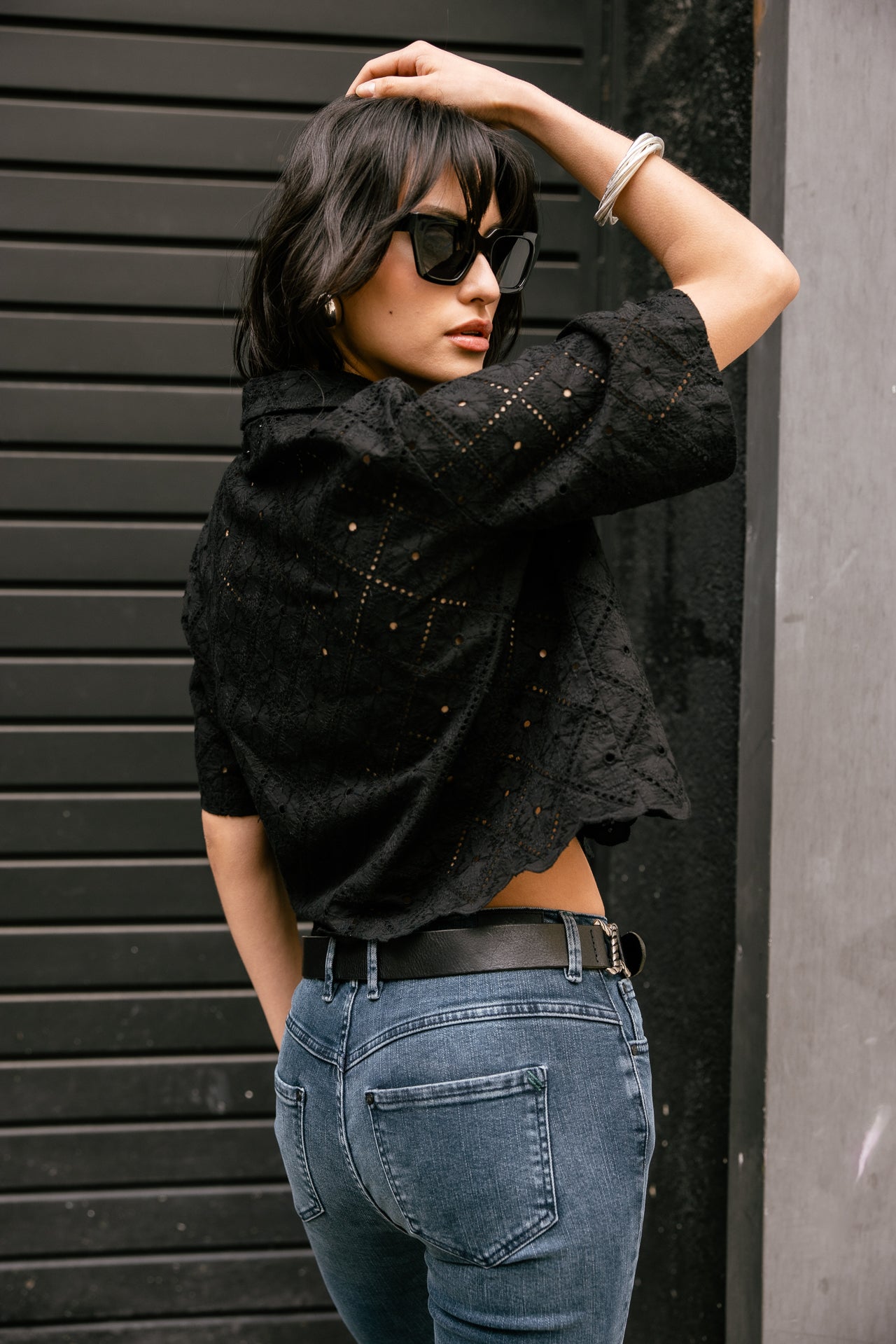 
              

Chemise large en broderie anglaise Femme Choko Beach Lace black | Freeman T. Porter
            