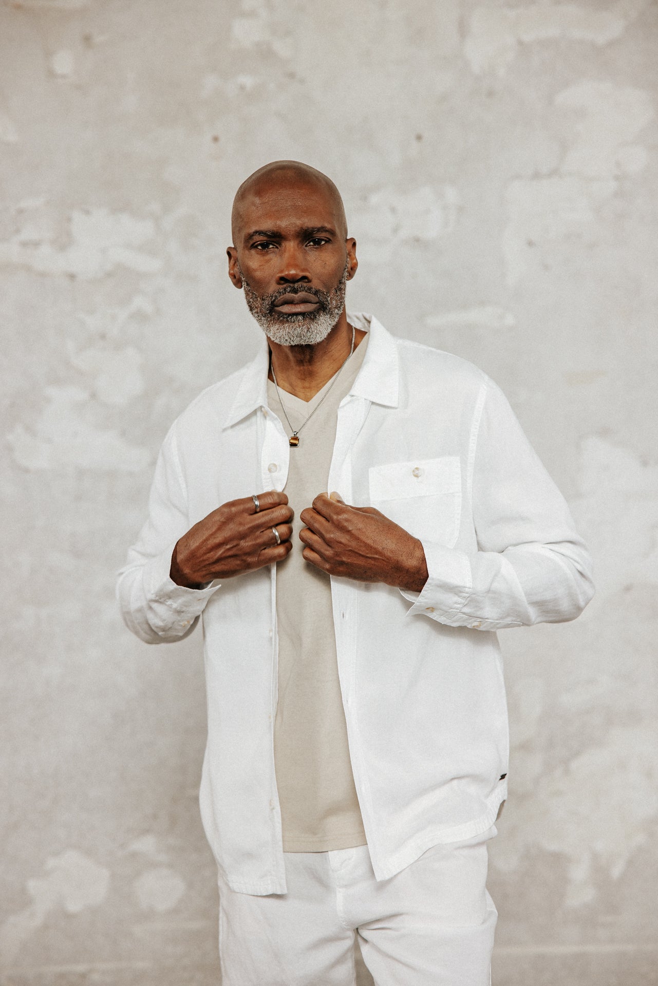 

Straight overshirt Men Bolton Somero white | Freeman T. Porter