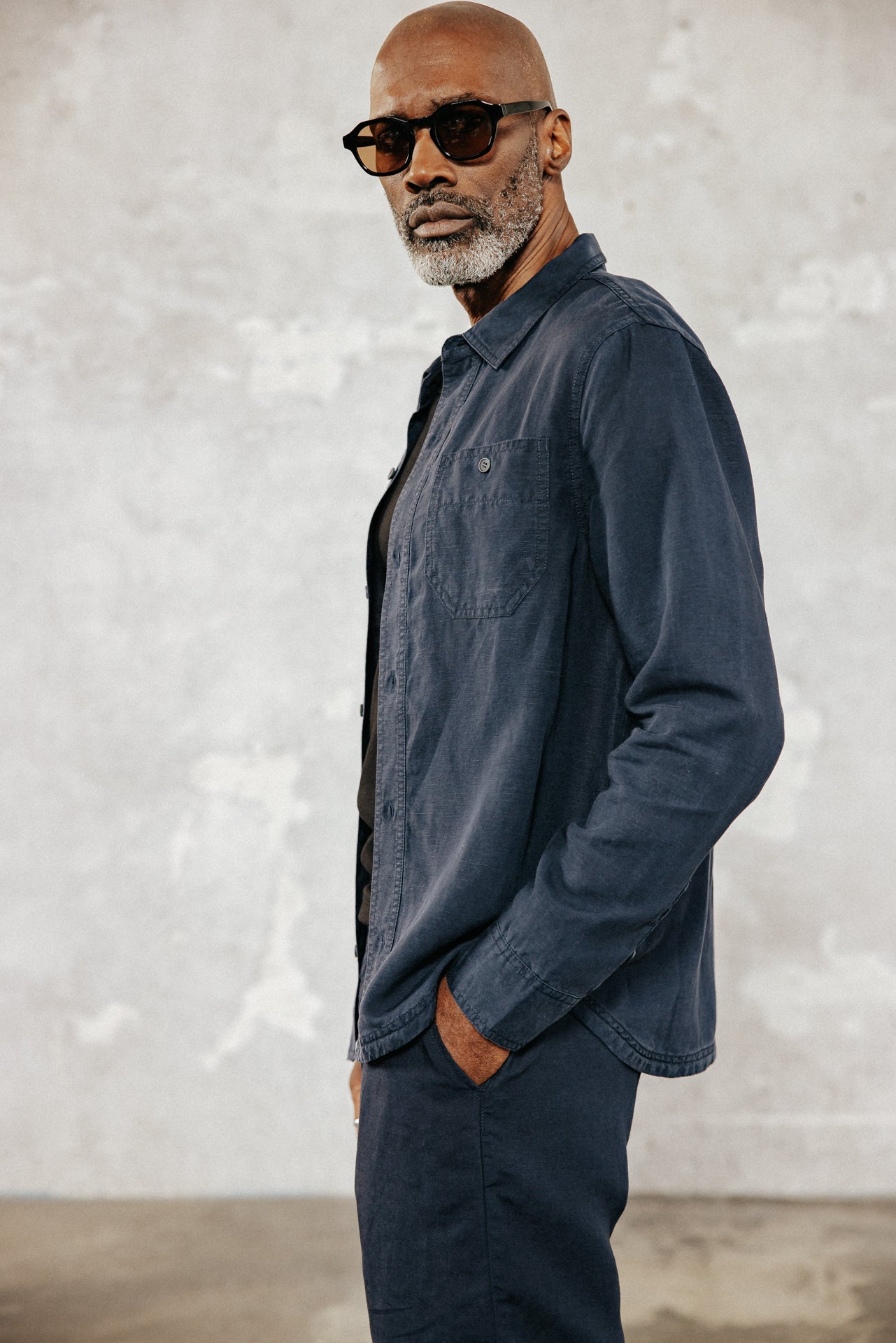 

Straight overshirt Men Bolton Somero navy | Freeman T. Porter